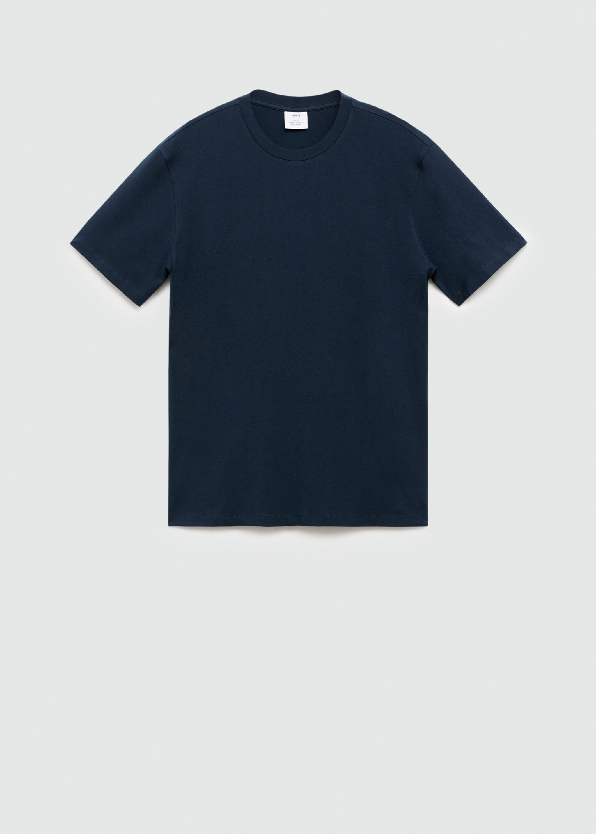 Stretch cotton T-shirt - Article without model, Navy. Ref: 77050587-00.