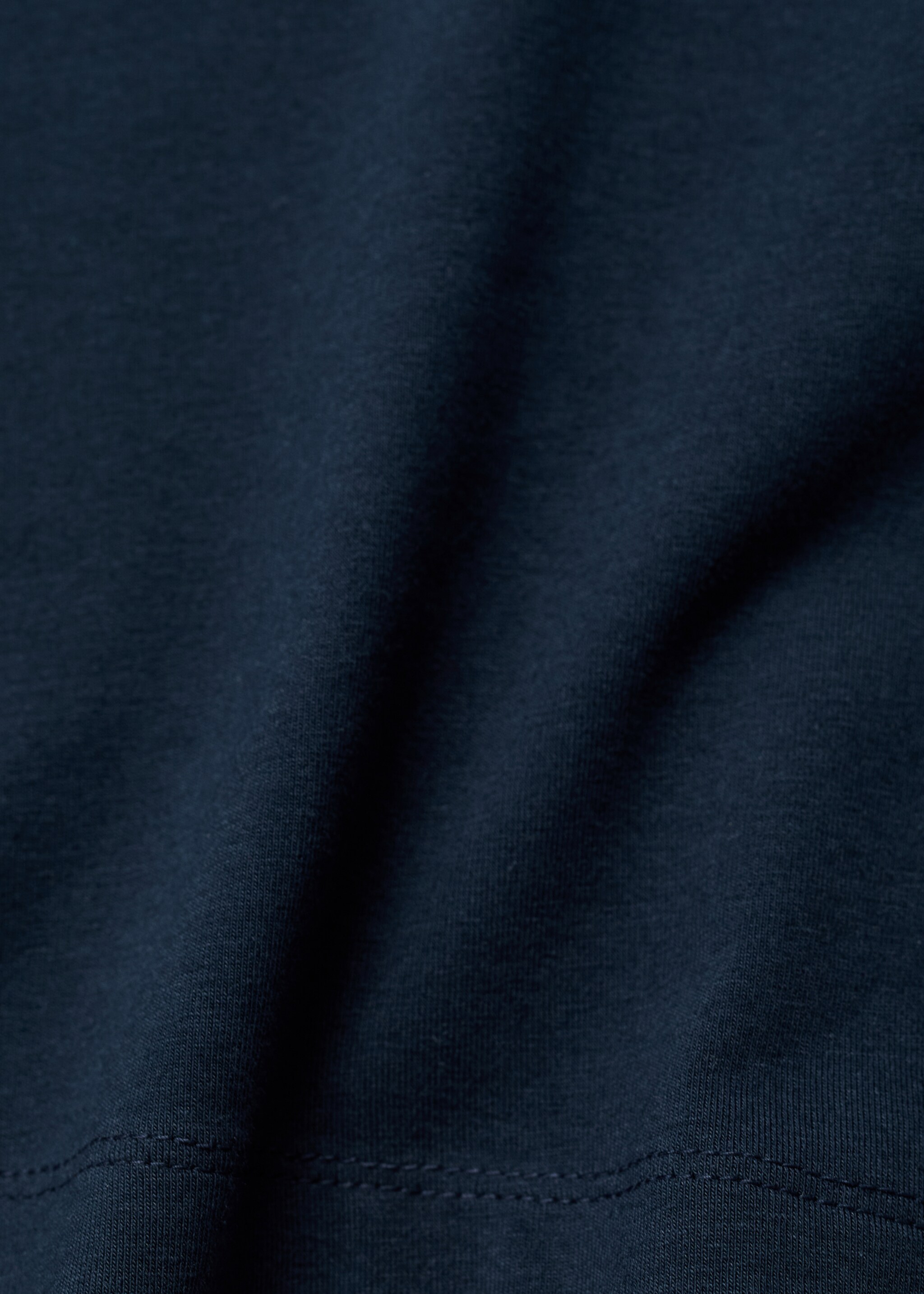 Stretch cotton T-shirt - Details of the article 0, Navy. Ref: 77050587-00.