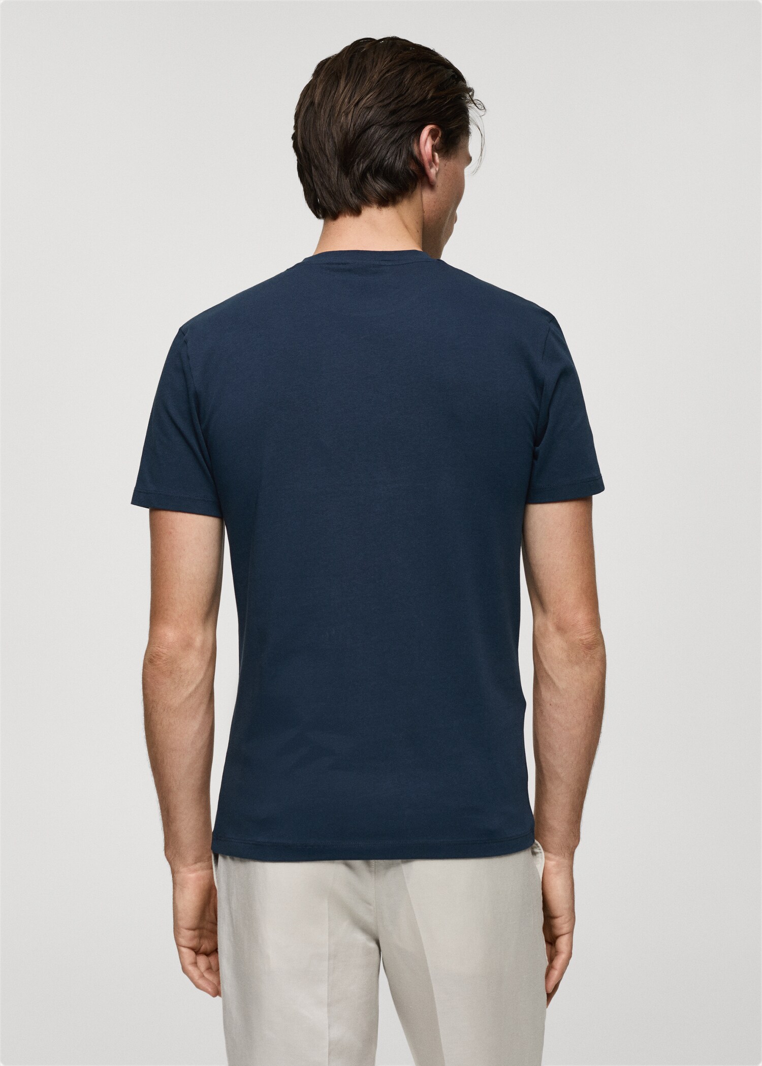 Stretch cotton T-shirt - Reverse of the article