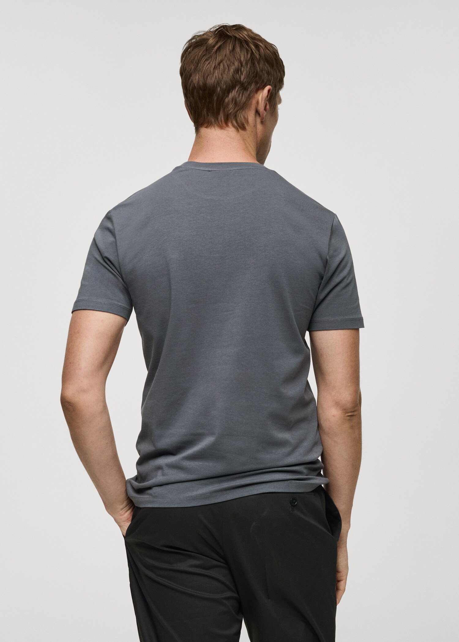 Stretch cotton T-shirt - Reverse of the article