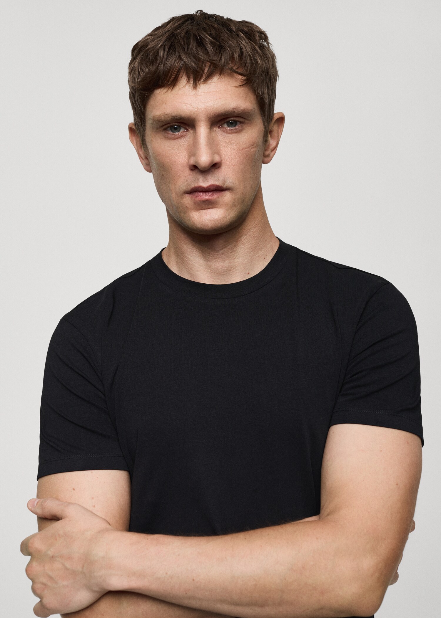 Stretch cotton T-shirt - Details of the article 1