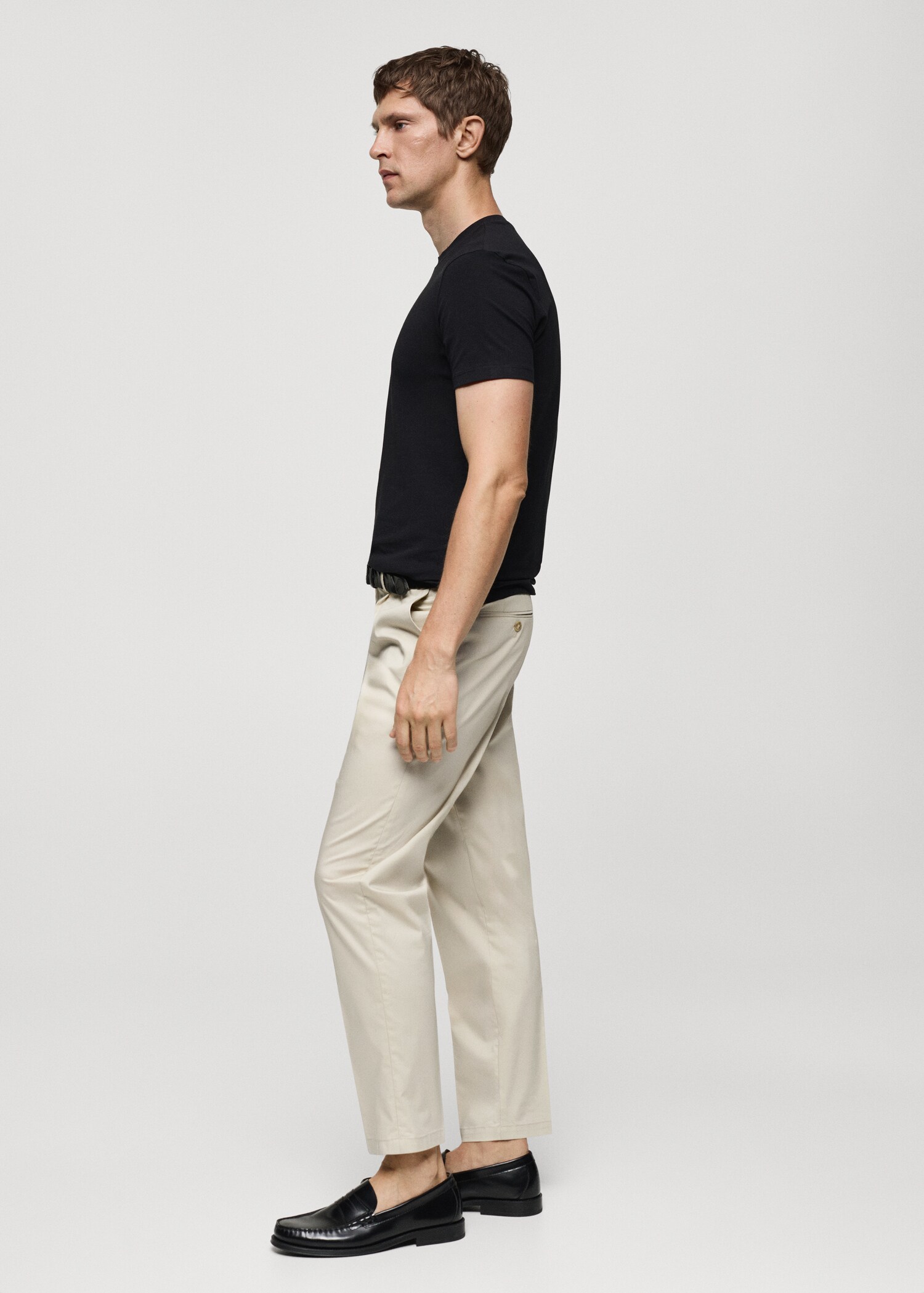 Stretch cotton T-shirt - Details of the article 2