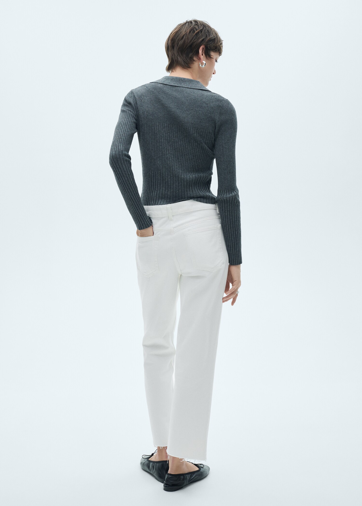 Τζιν Blanca ίσιο crop - Πίσω όψη προϊόντος