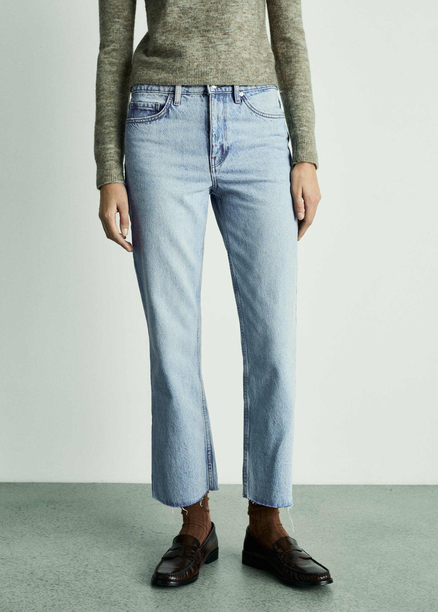 Gerade Jeans Blanca in Cropped-Länge - Mittlere Ansicht