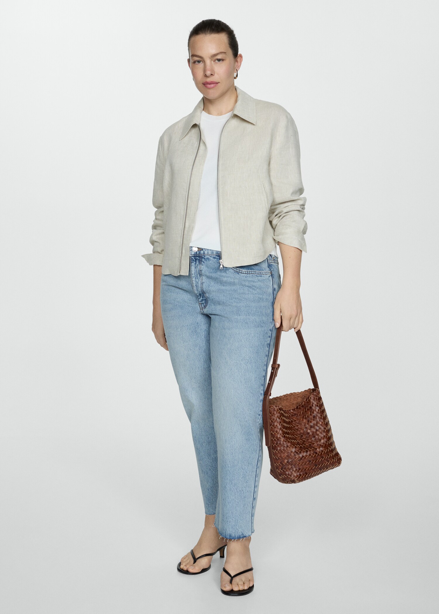 Gerade Jeans Blanca in Cropped-Länge - Detail des Artikels 3