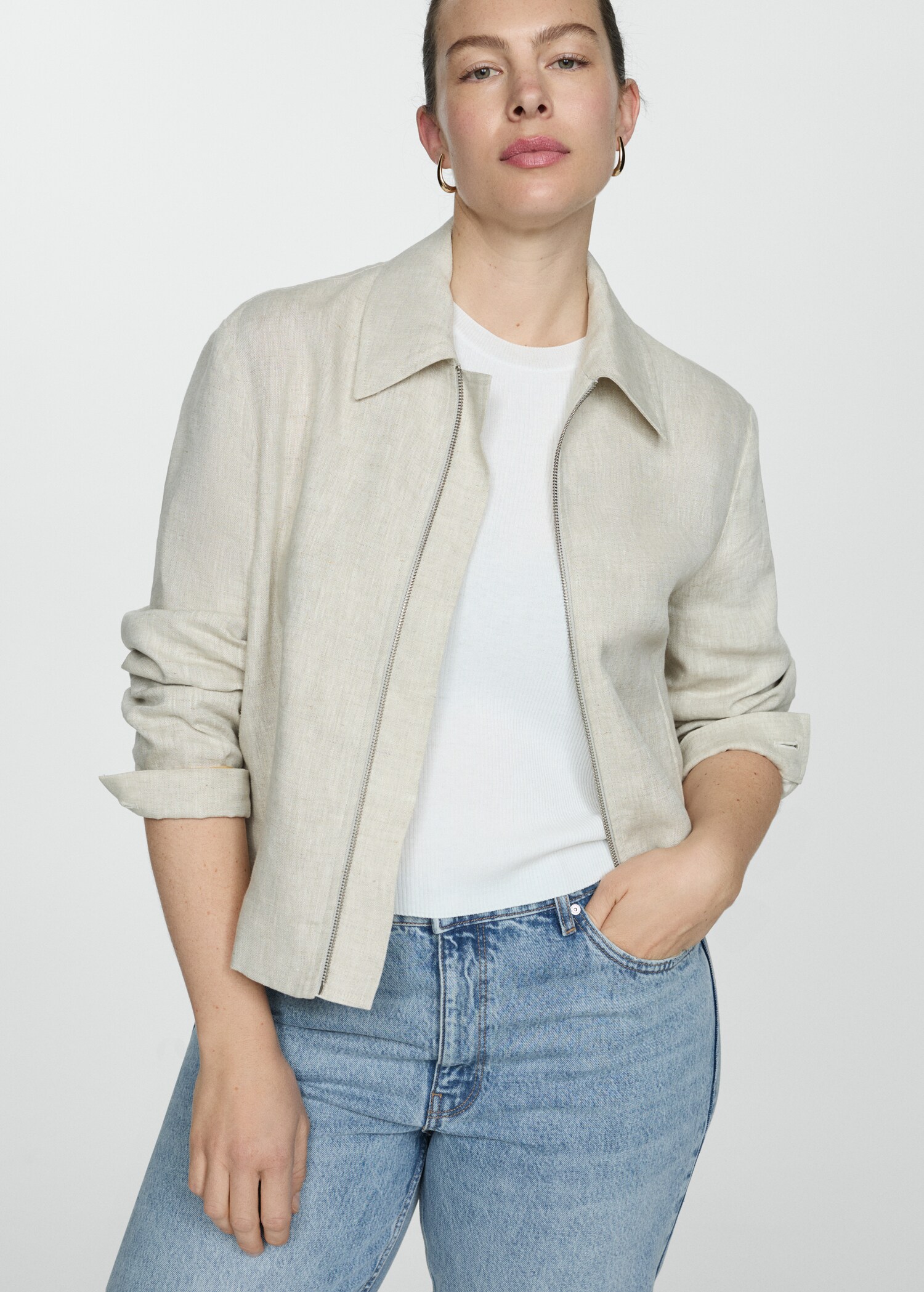 Gerade Jeans Blanca in Cropped-Länge - Detail des Artikels 4