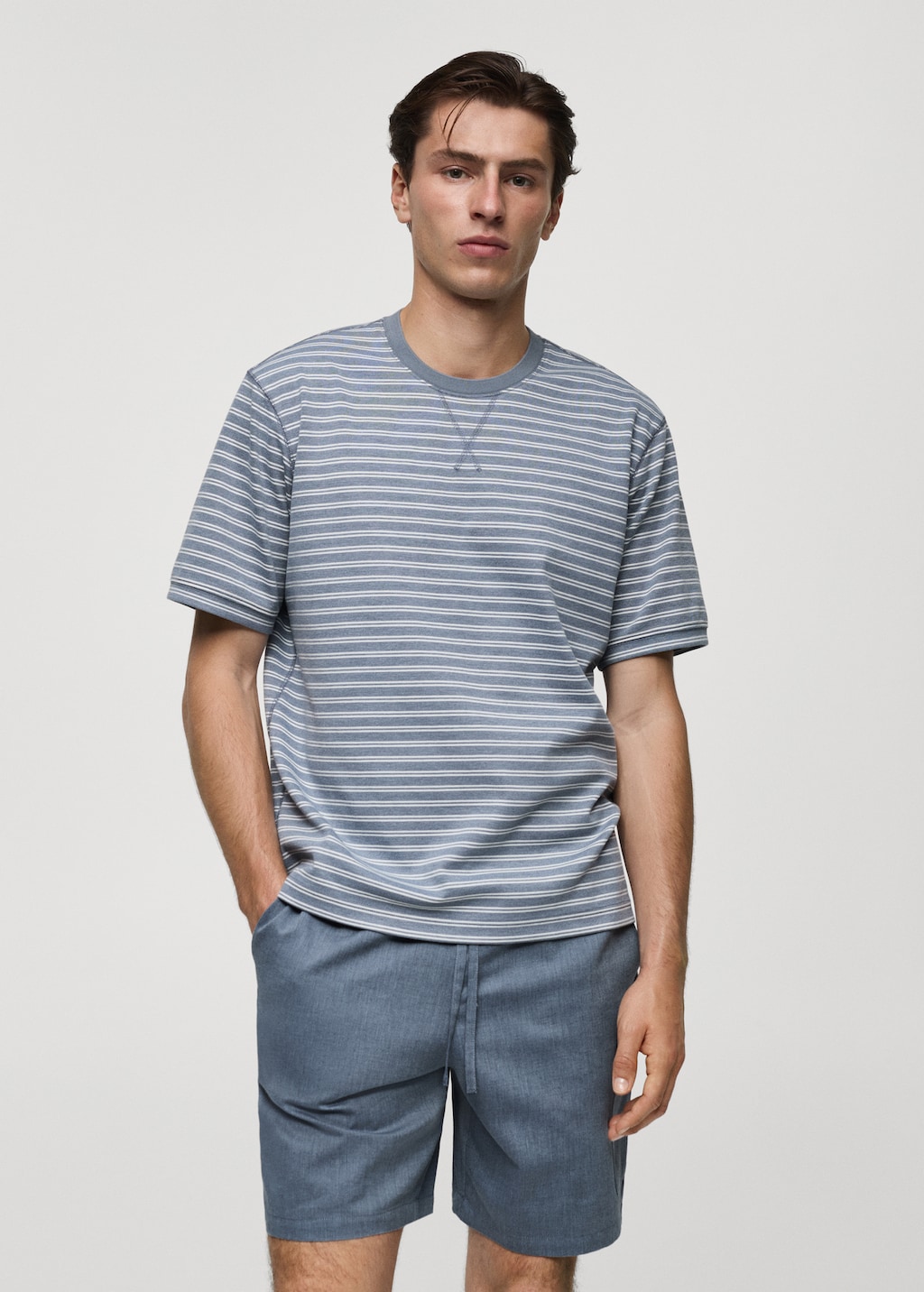 Striped cotton pyjama pack - Men | MANGO OUTLET USA