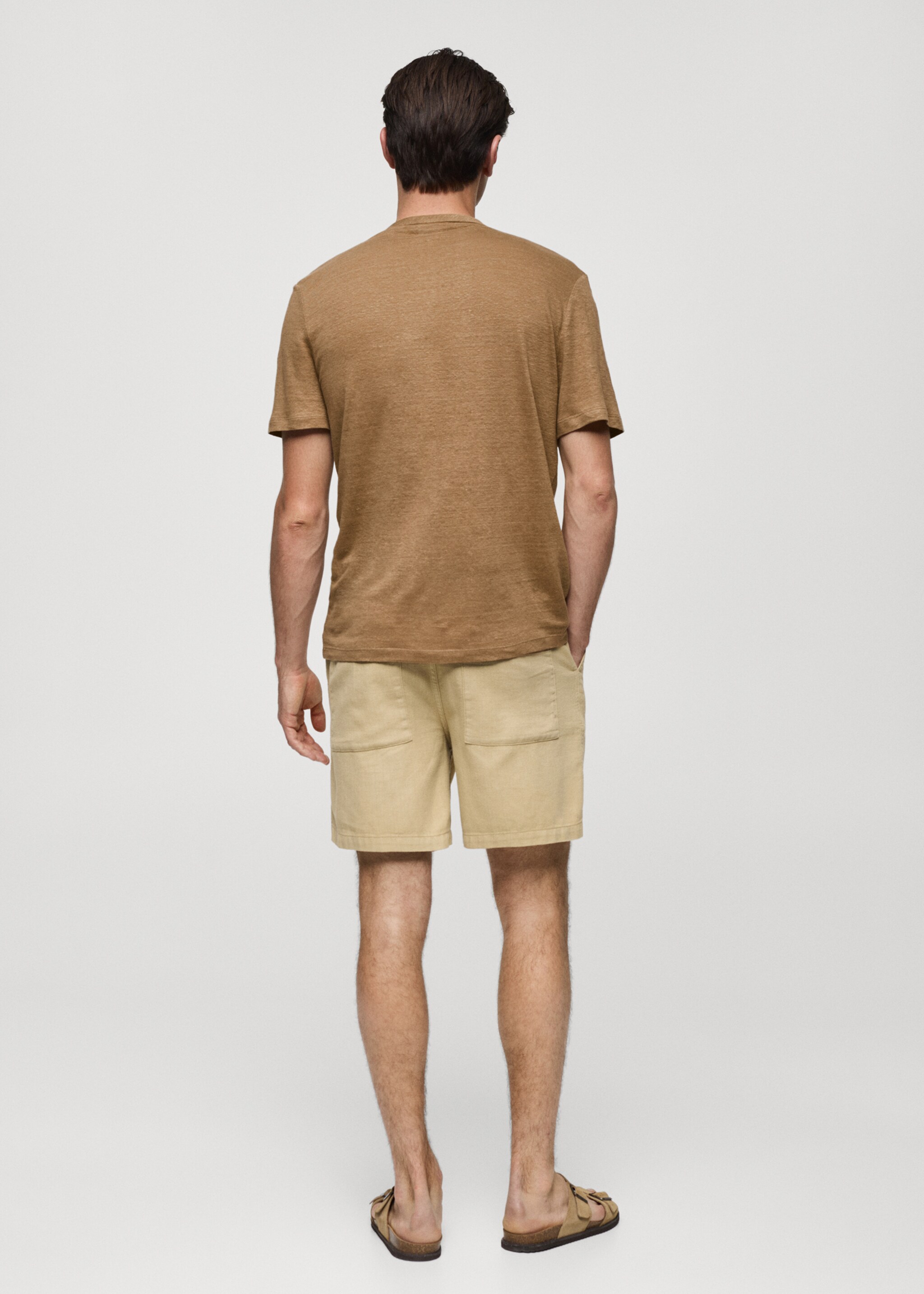 Linen and cotton blend T-shirt - Reverse of the article