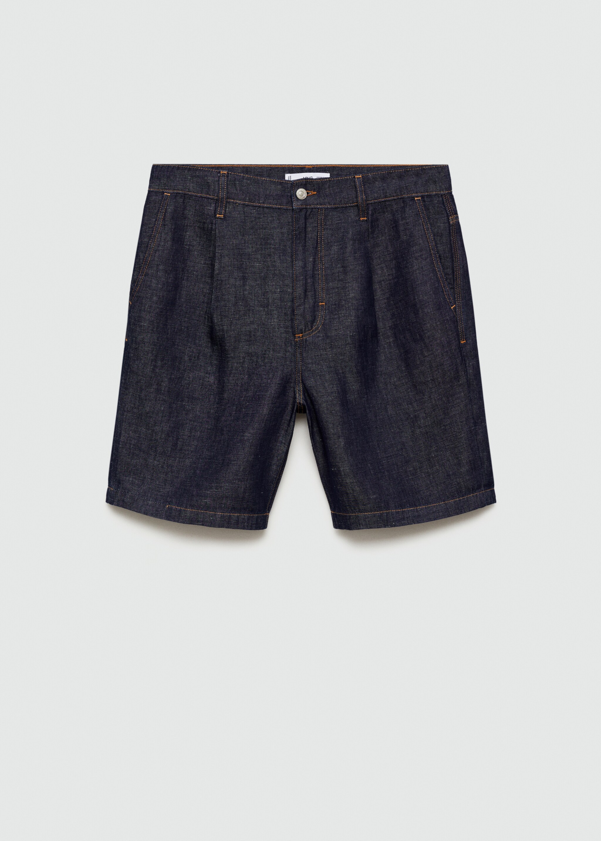 100% cotton denim-effect bermuda shorts - Article without model