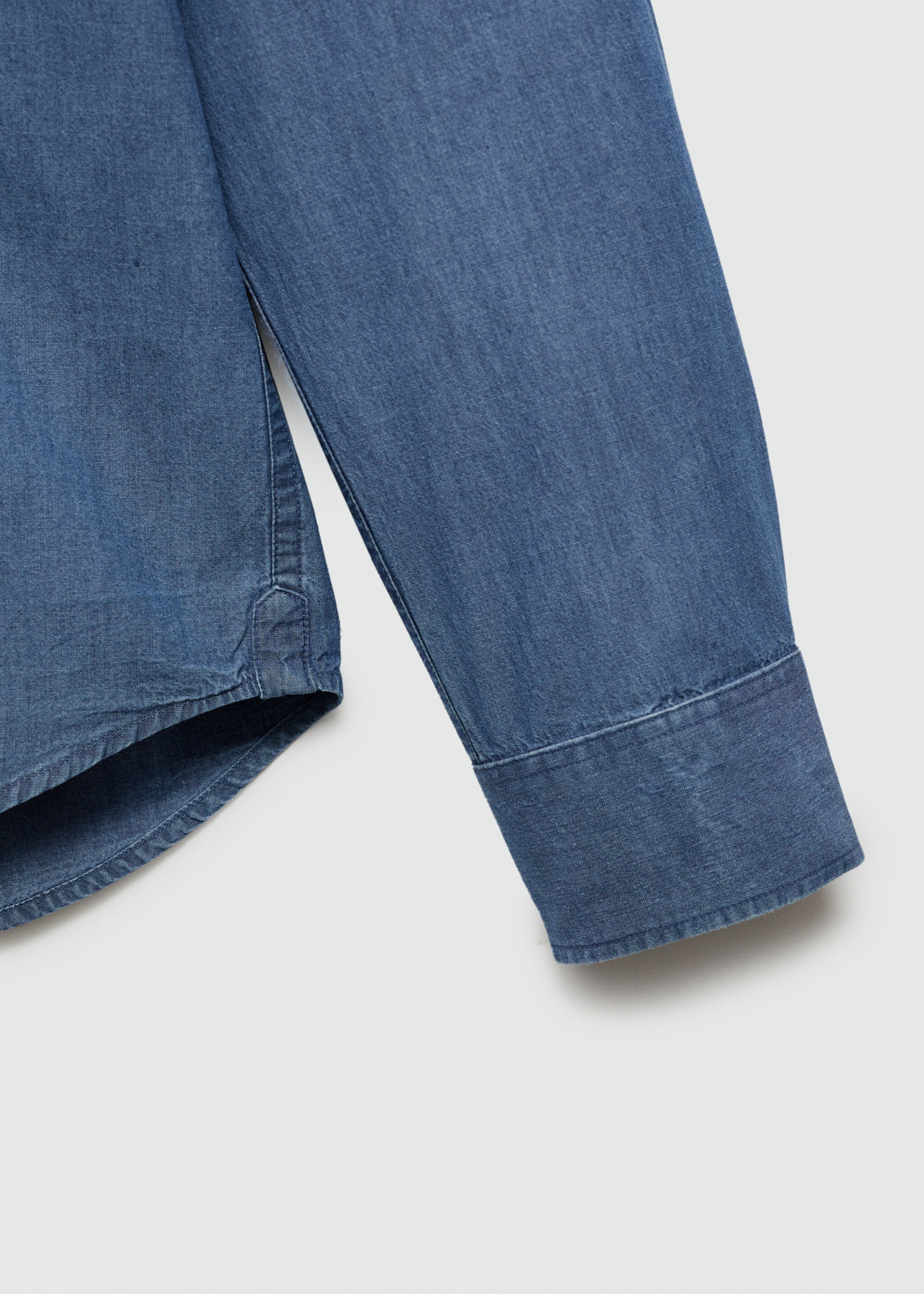 100% chambray pamut pólóing - A termék adatai 0, Közepes kék. Ref: 77050608-00.