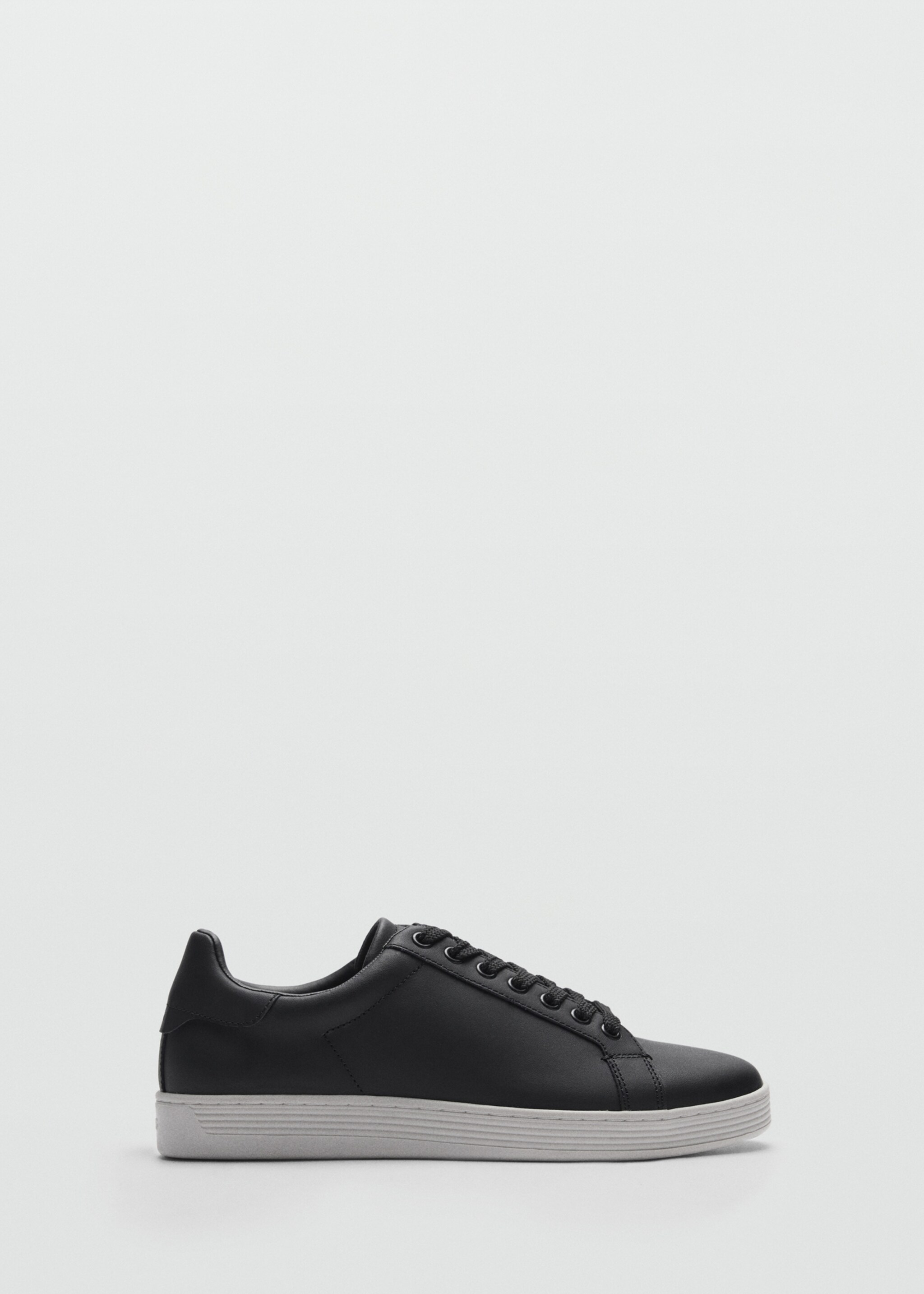 Ledersneakers mit Kontrastsohle - Artikel ohne Model