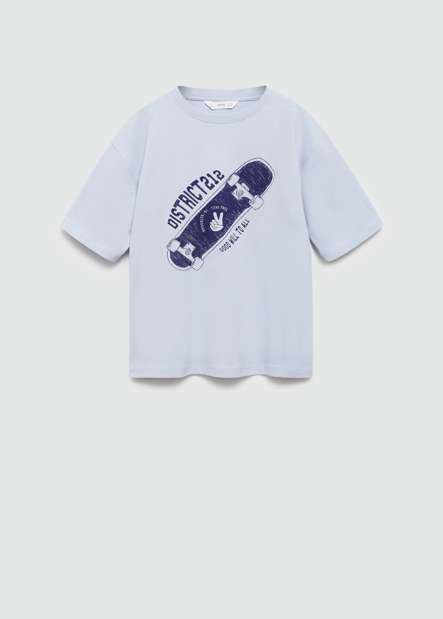 Printed cotton-blend t-shirt - Article without model