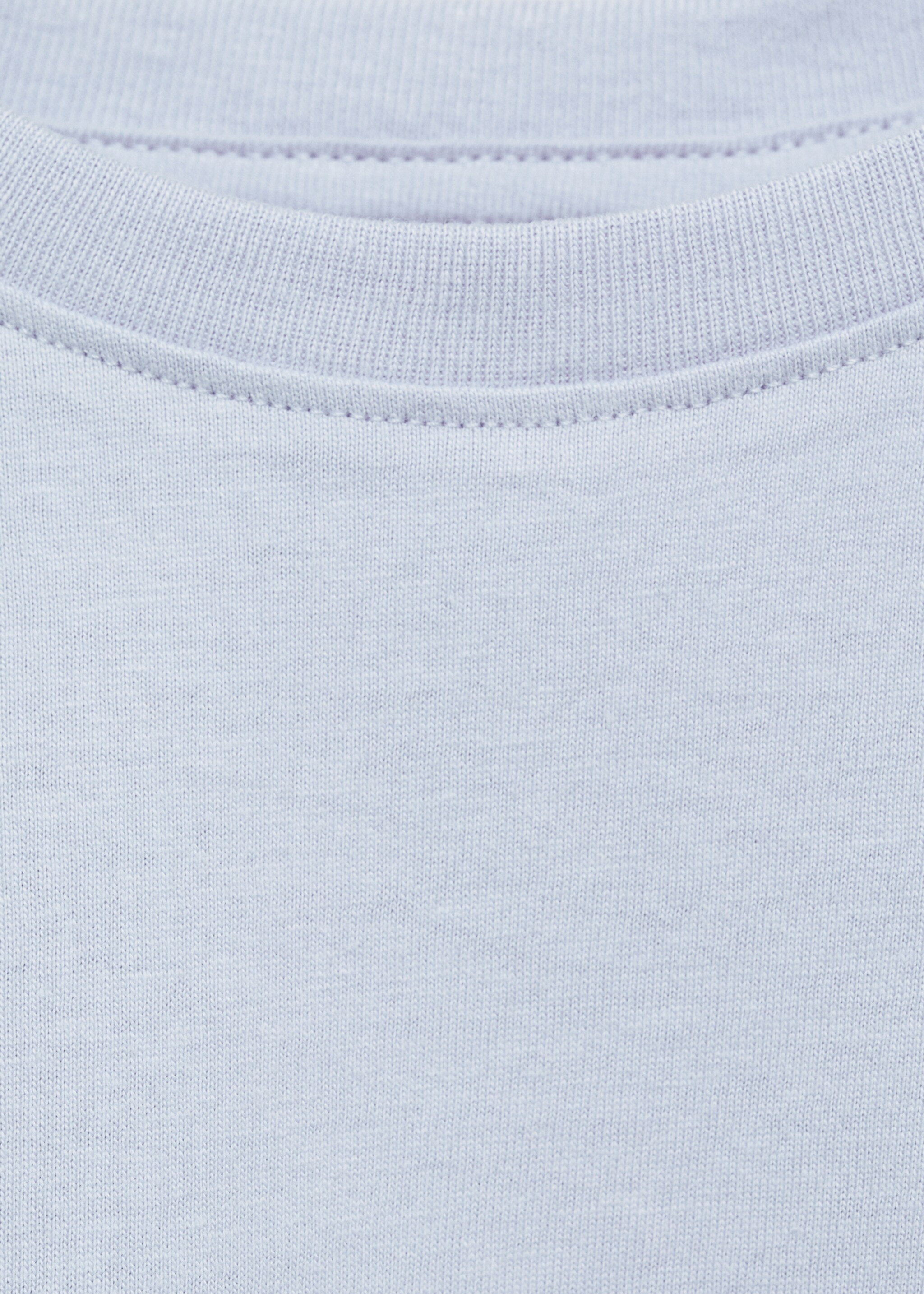 Printed cotton-blend t-shirt - Details of the article 0, Sky Blue. Ref: 77050611-00.