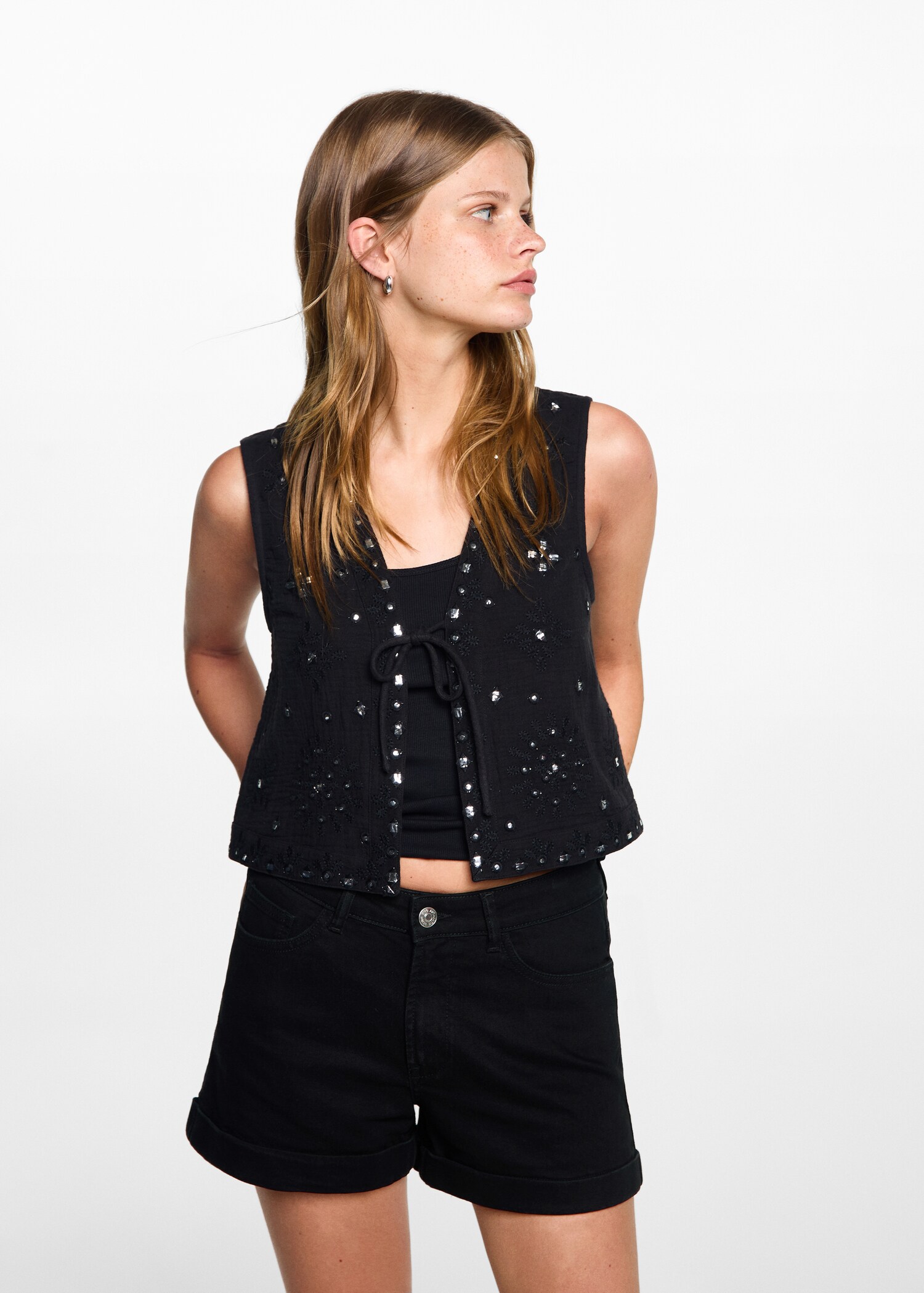 Shorts met omgeslagen broekspijpen - Middenvlak