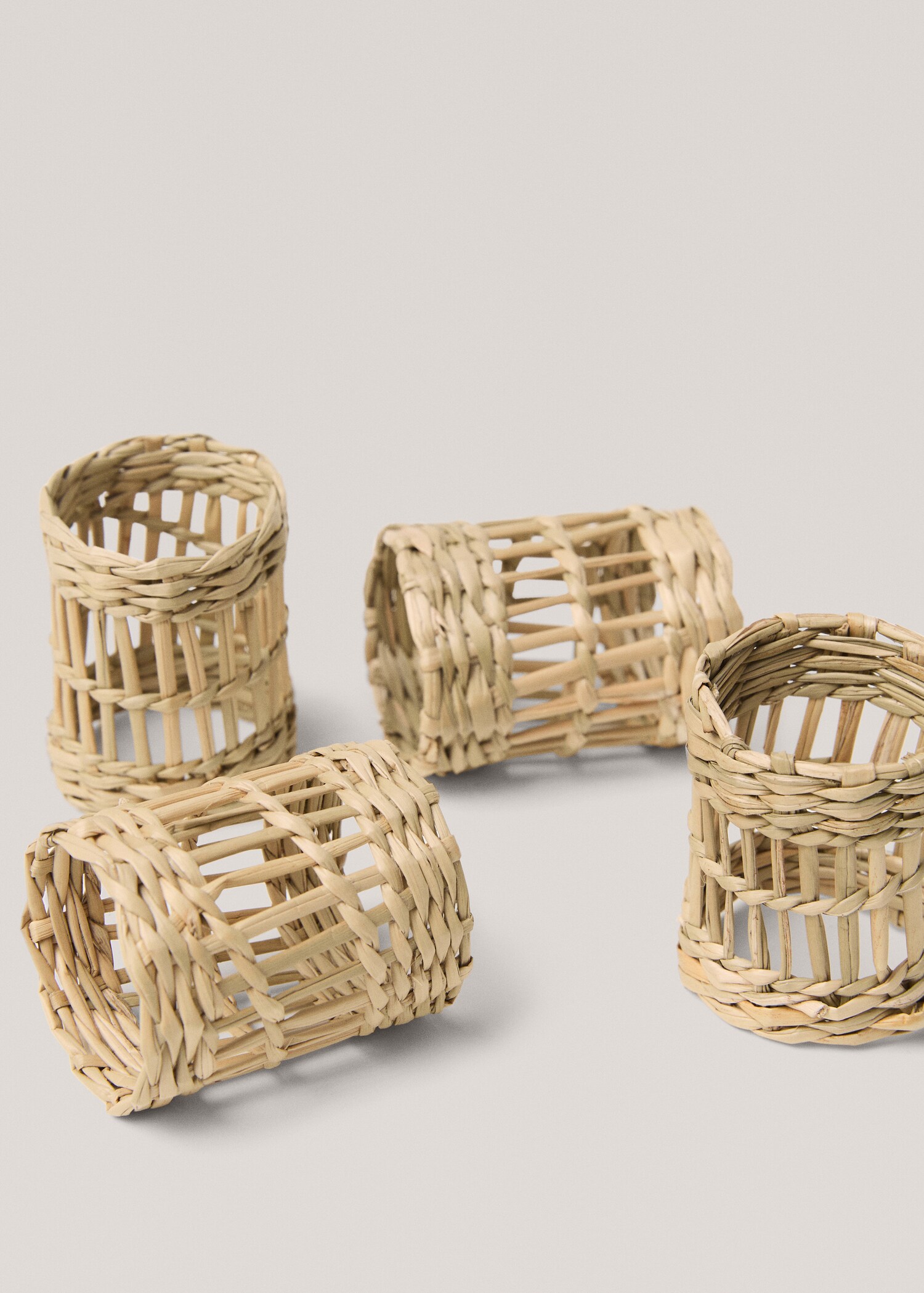 Lot de 4 ronds de serviette fibres naturelles 4x5 cm - Détail de l'article 1