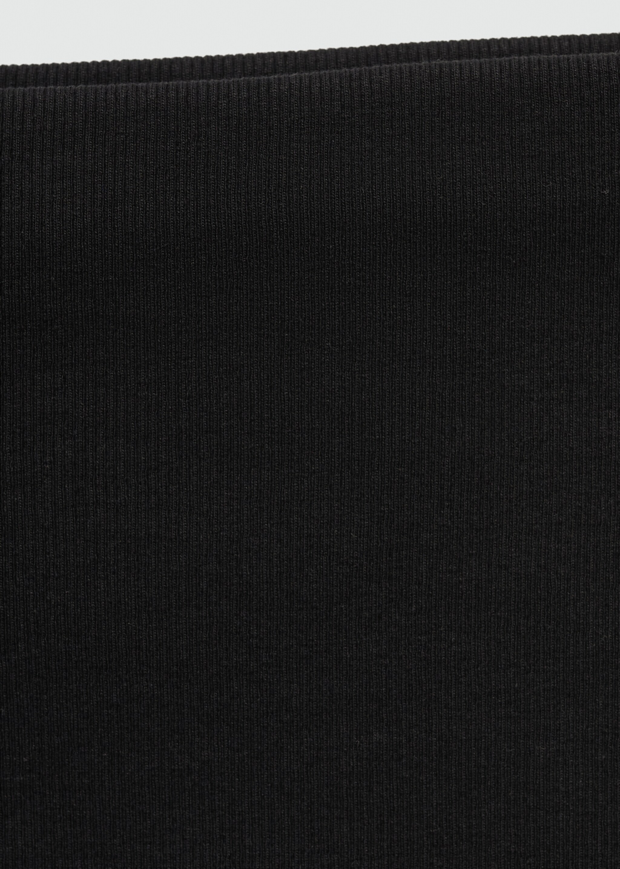 Cotton bandeau top - Details of the article 8, Black. Ref: 77050623-00.