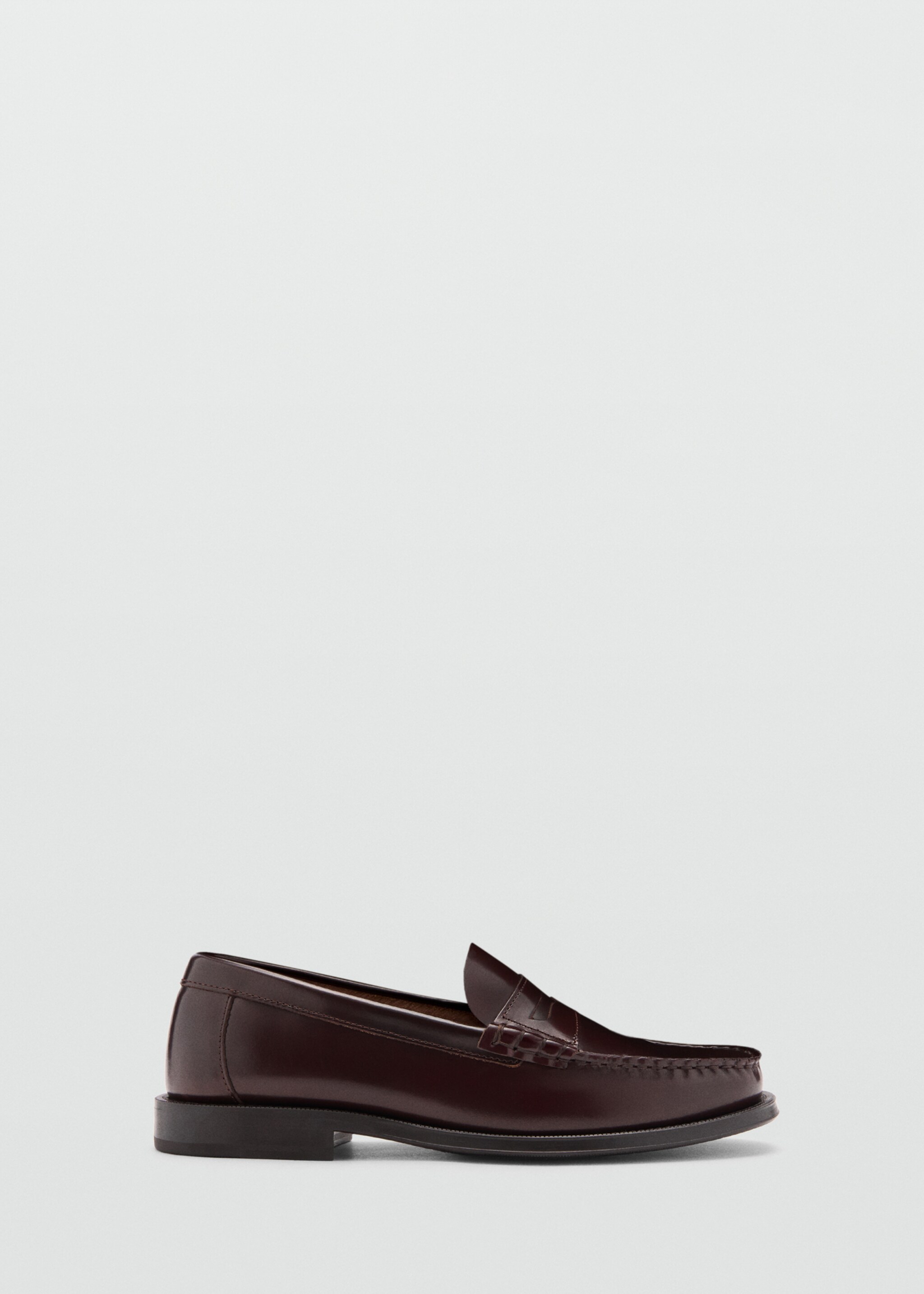 Aged-leather loafers - Article without model, Burgundy. Ref: 77050624-00.