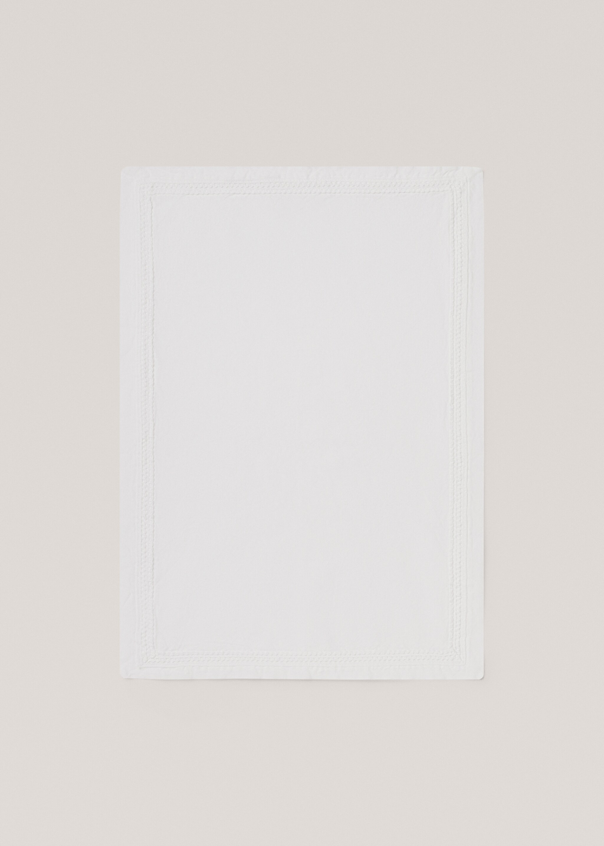 100% cotton lace placemat - Article without model, Off White. Ref: 77050632-00.