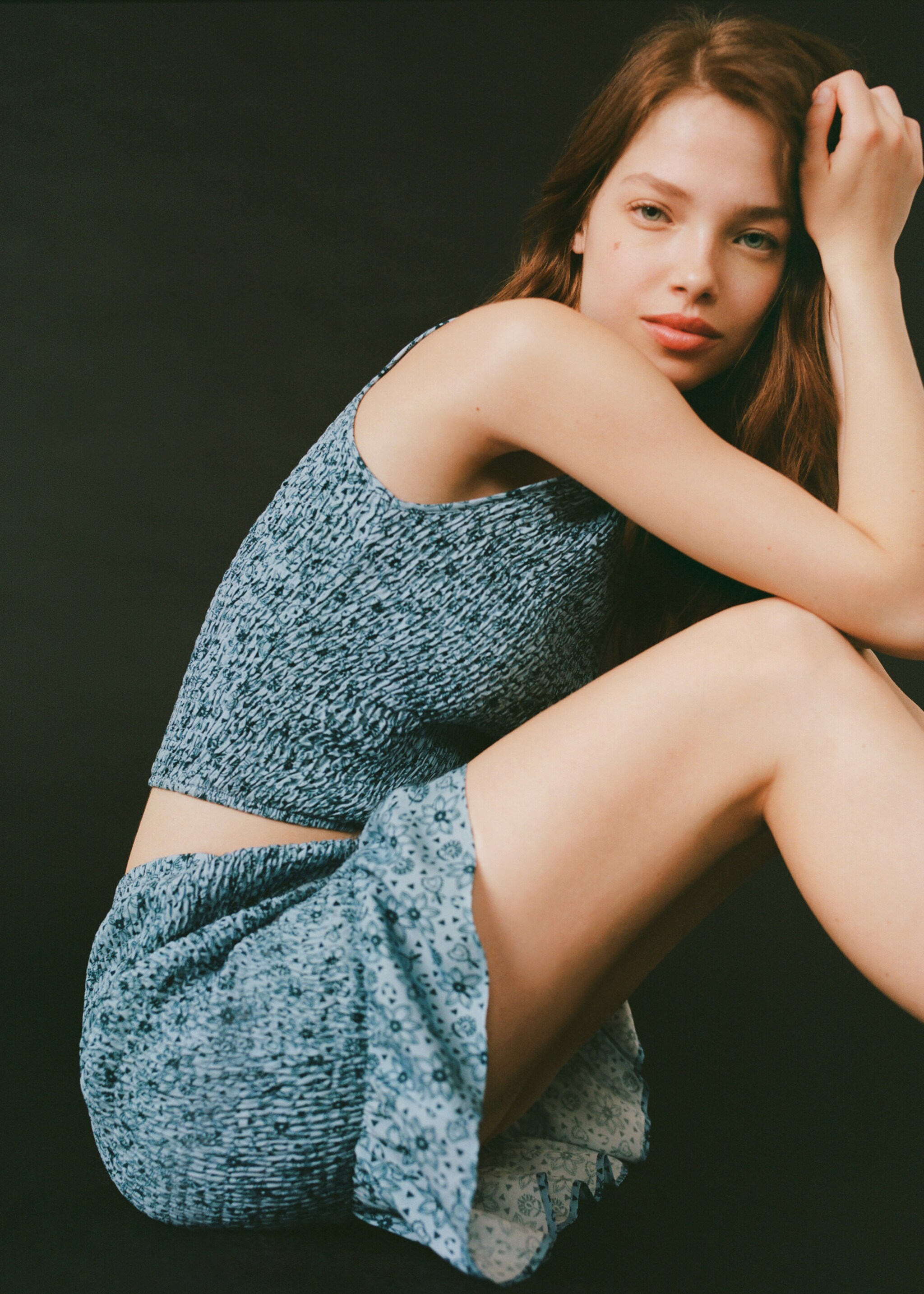 Printed pleated skirt - Details of the article 5