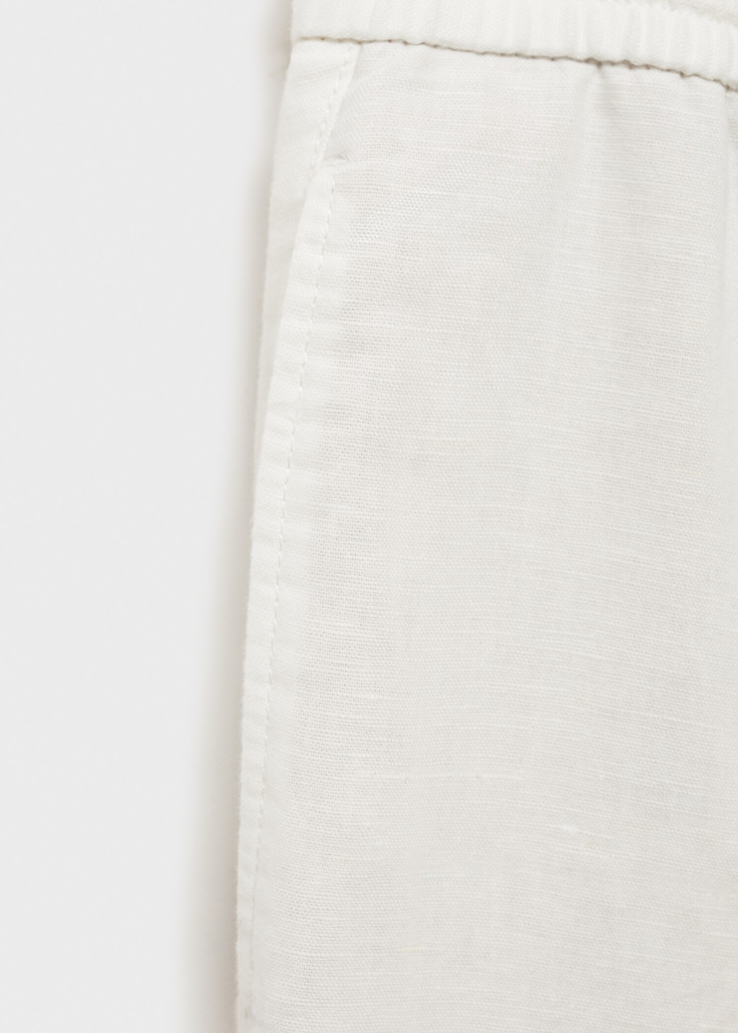 Pantalón slim fit lino cordón - Detalle del artículo 0