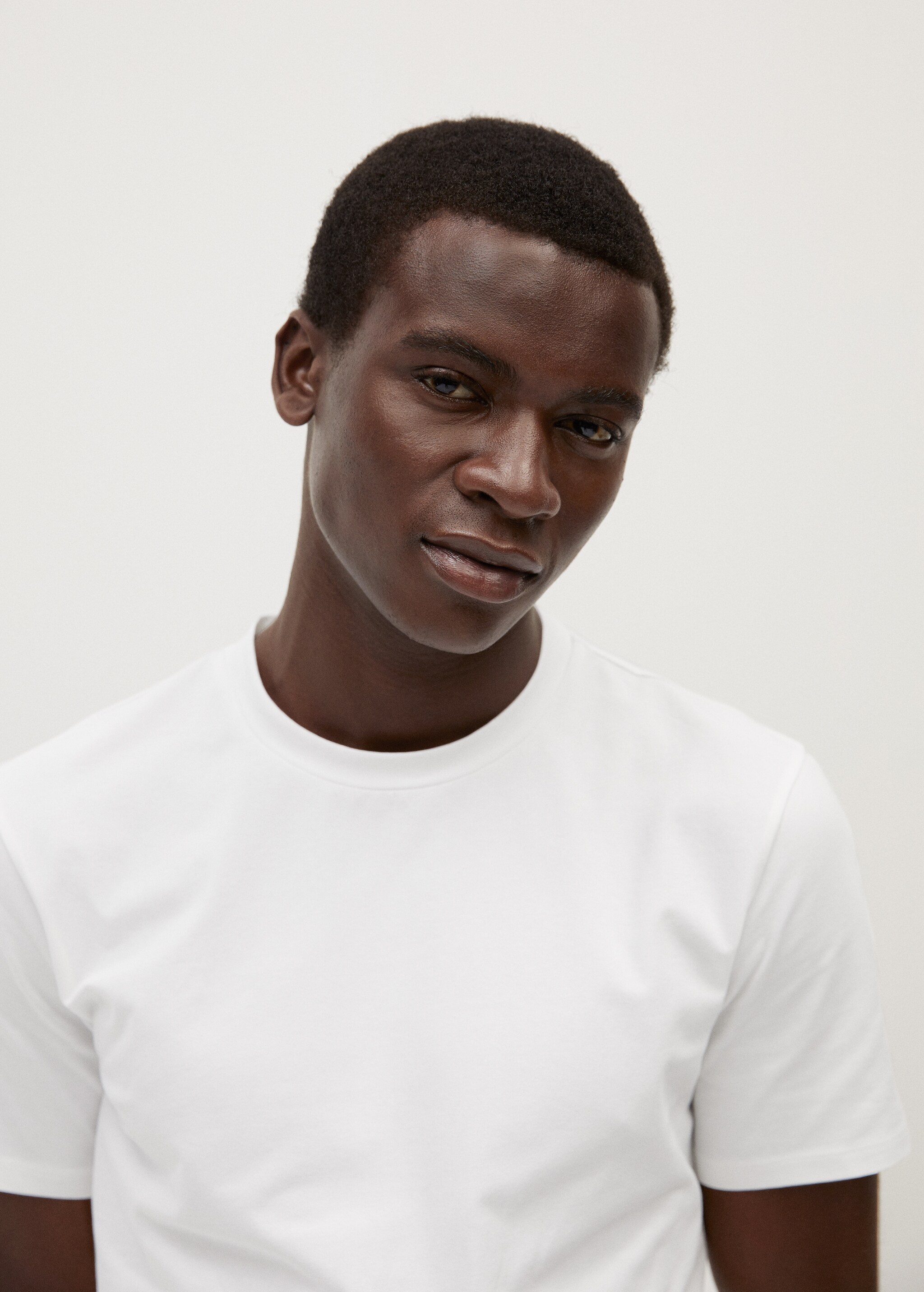 Stretch cotton T-shirt - Details of the article 1