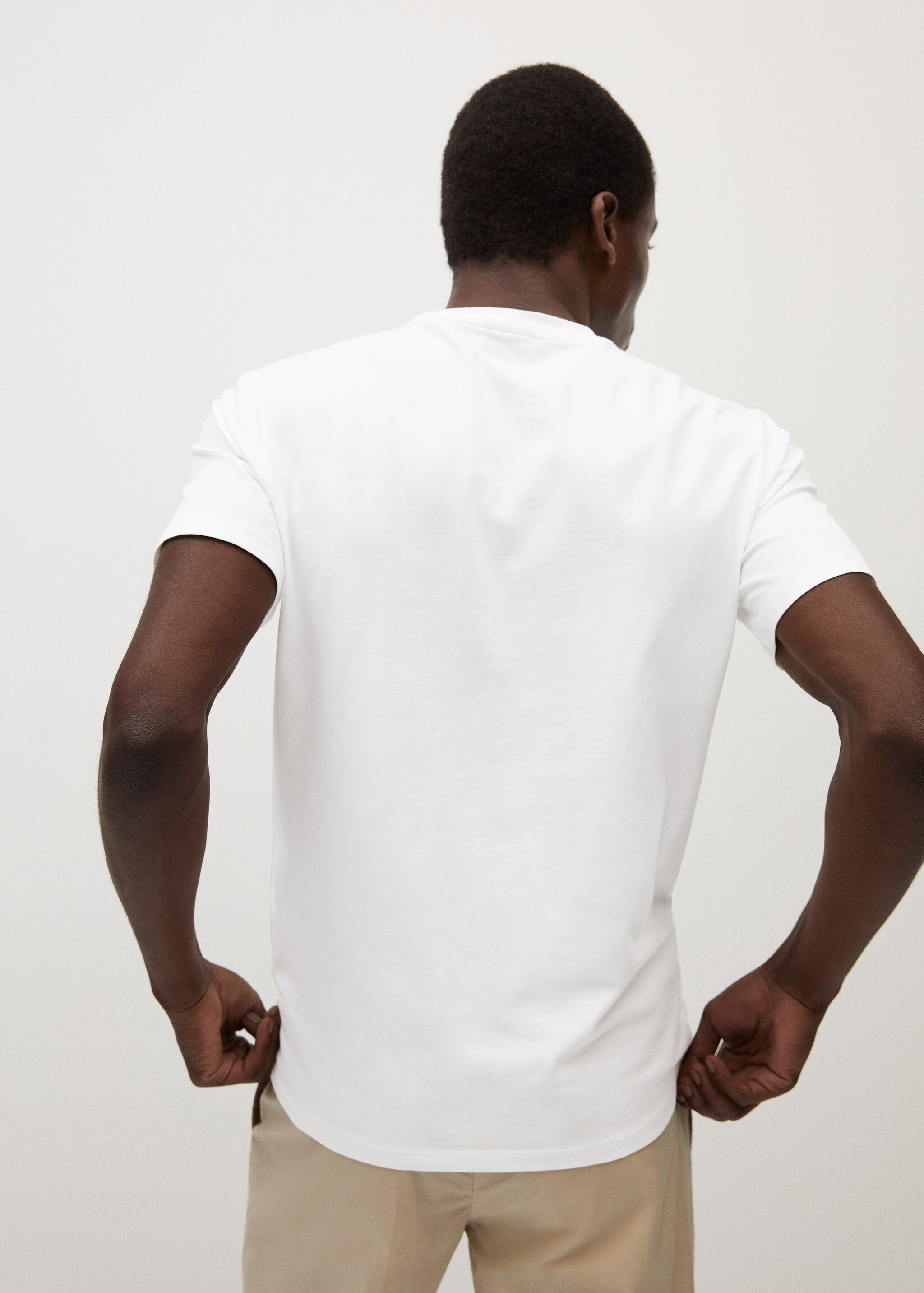 Stretch cotton T-shirt - Reverse of the article