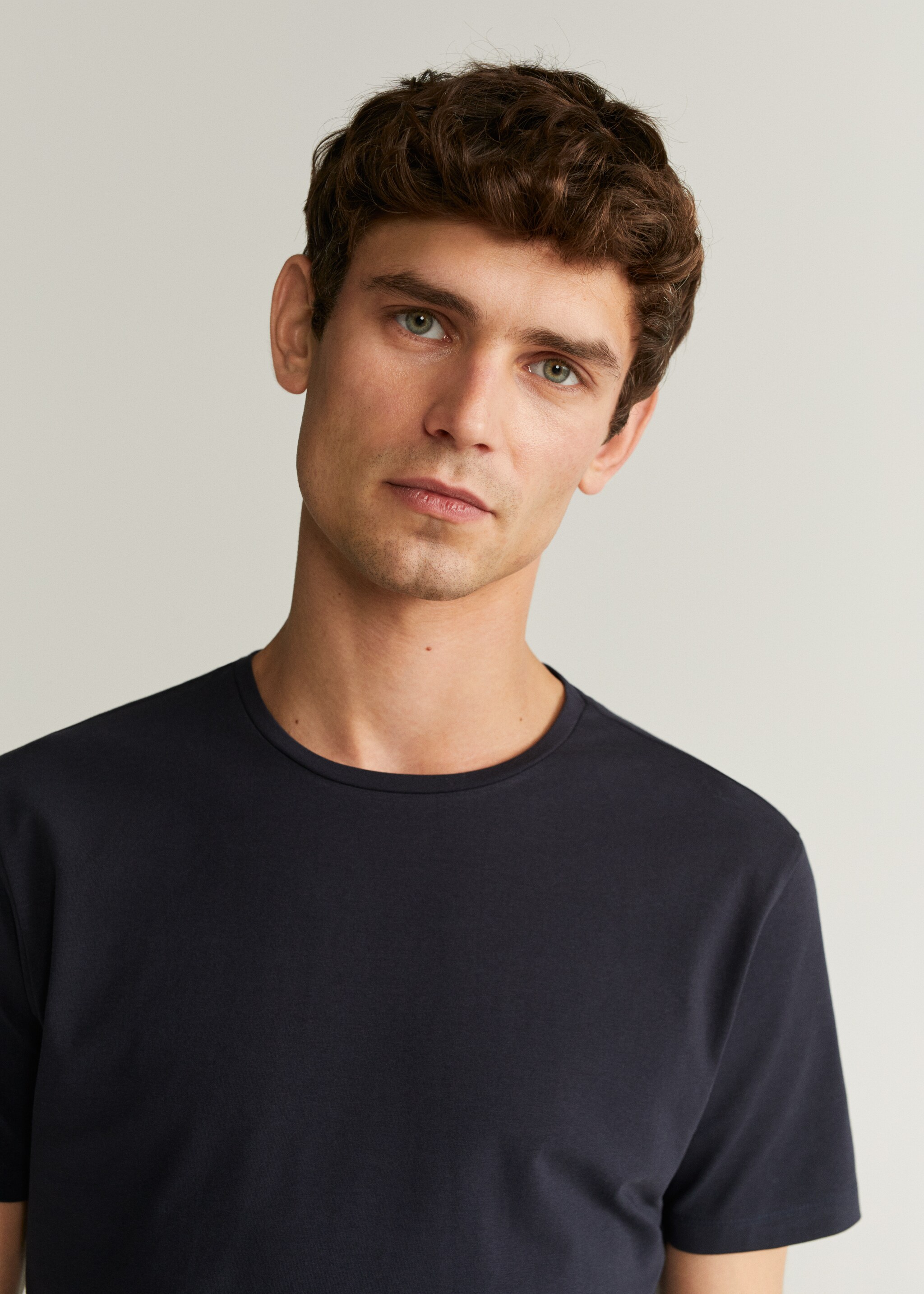 Stretch cotton T-shirt - Details of the article 1