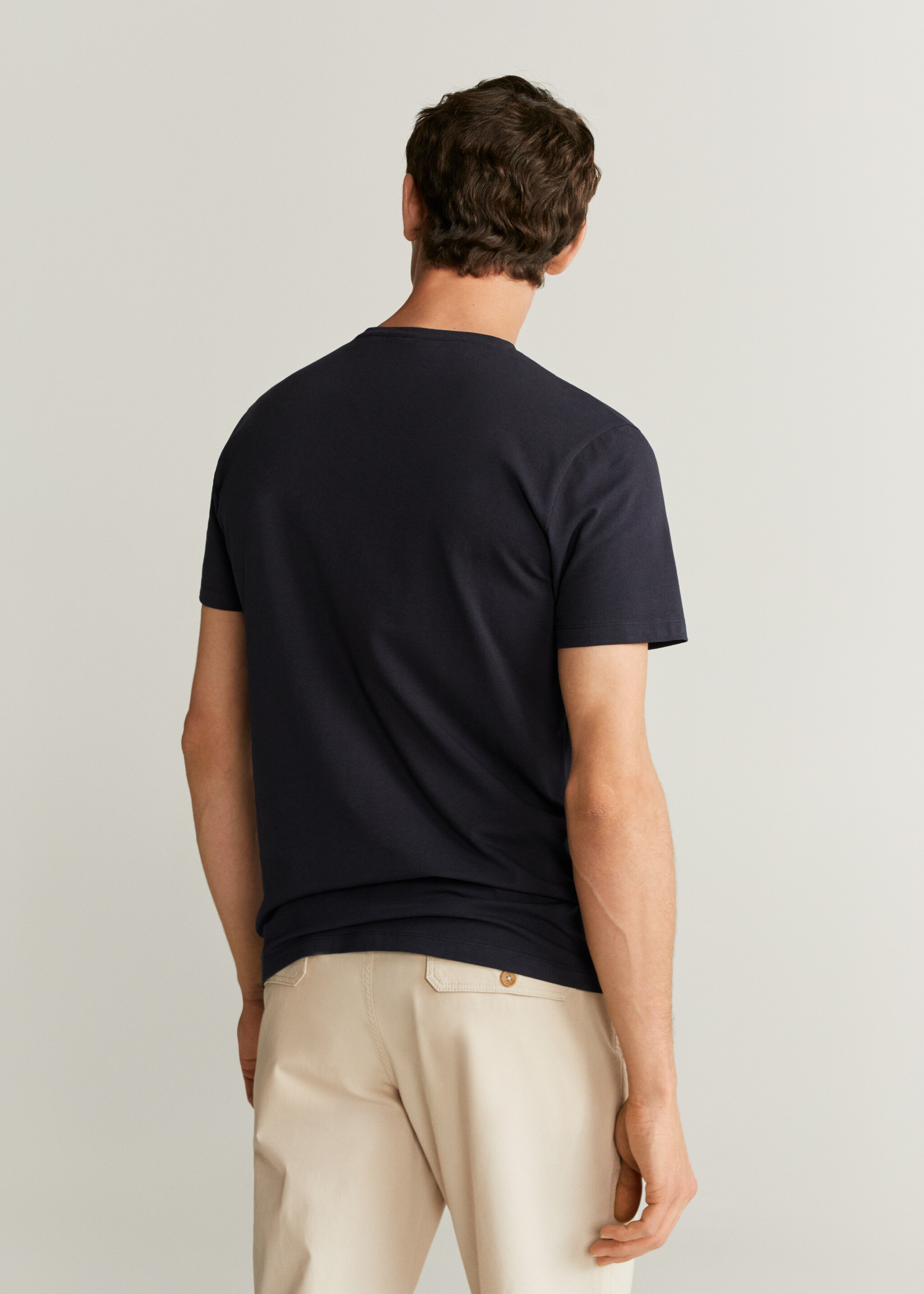 Stretch cotton T-shirt - Reverse of the article