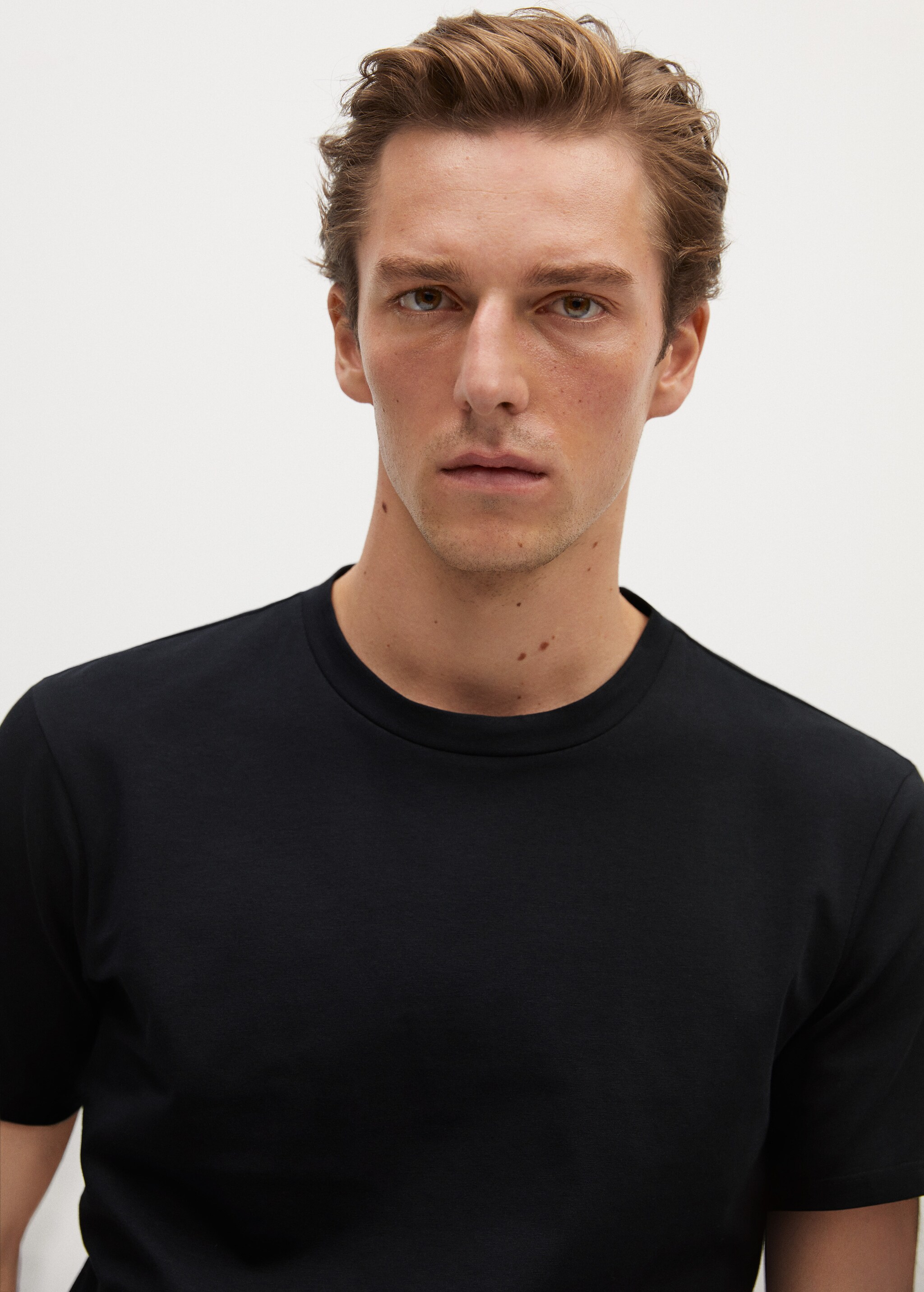 Stretch cotton T-shirt - Details of the article 1