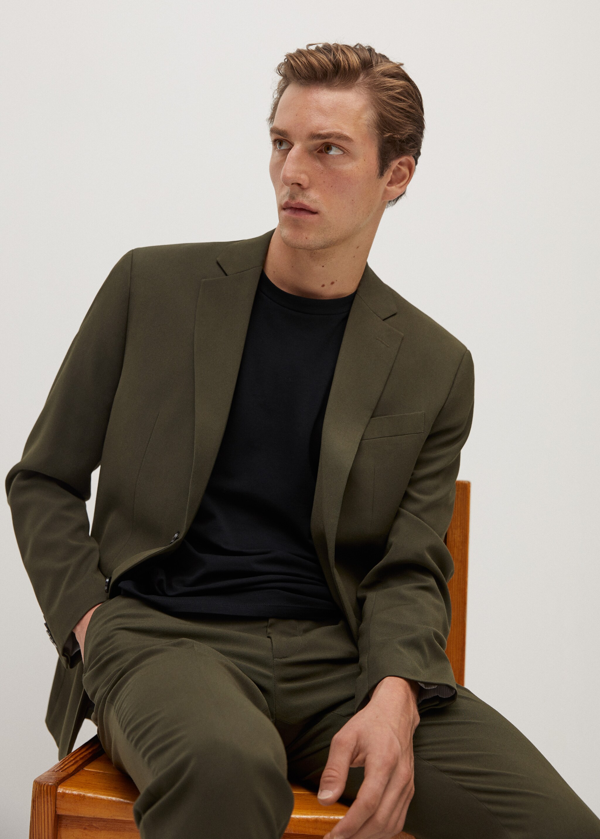 Stretch cotton T-shirt - Details of the article 2