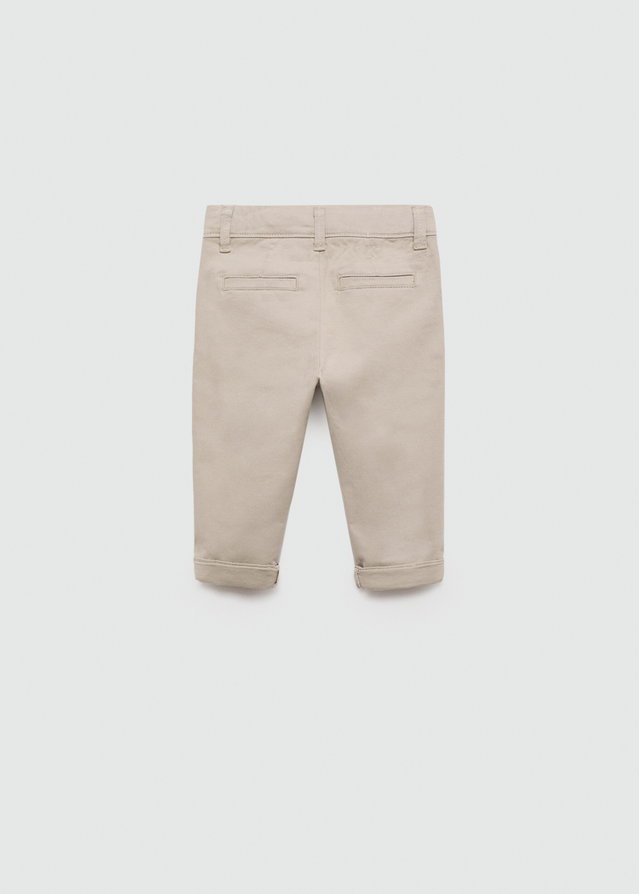 Pantalons xinesos cotó - Revers de l'article, Gris gel. Ref: 77051013-00.