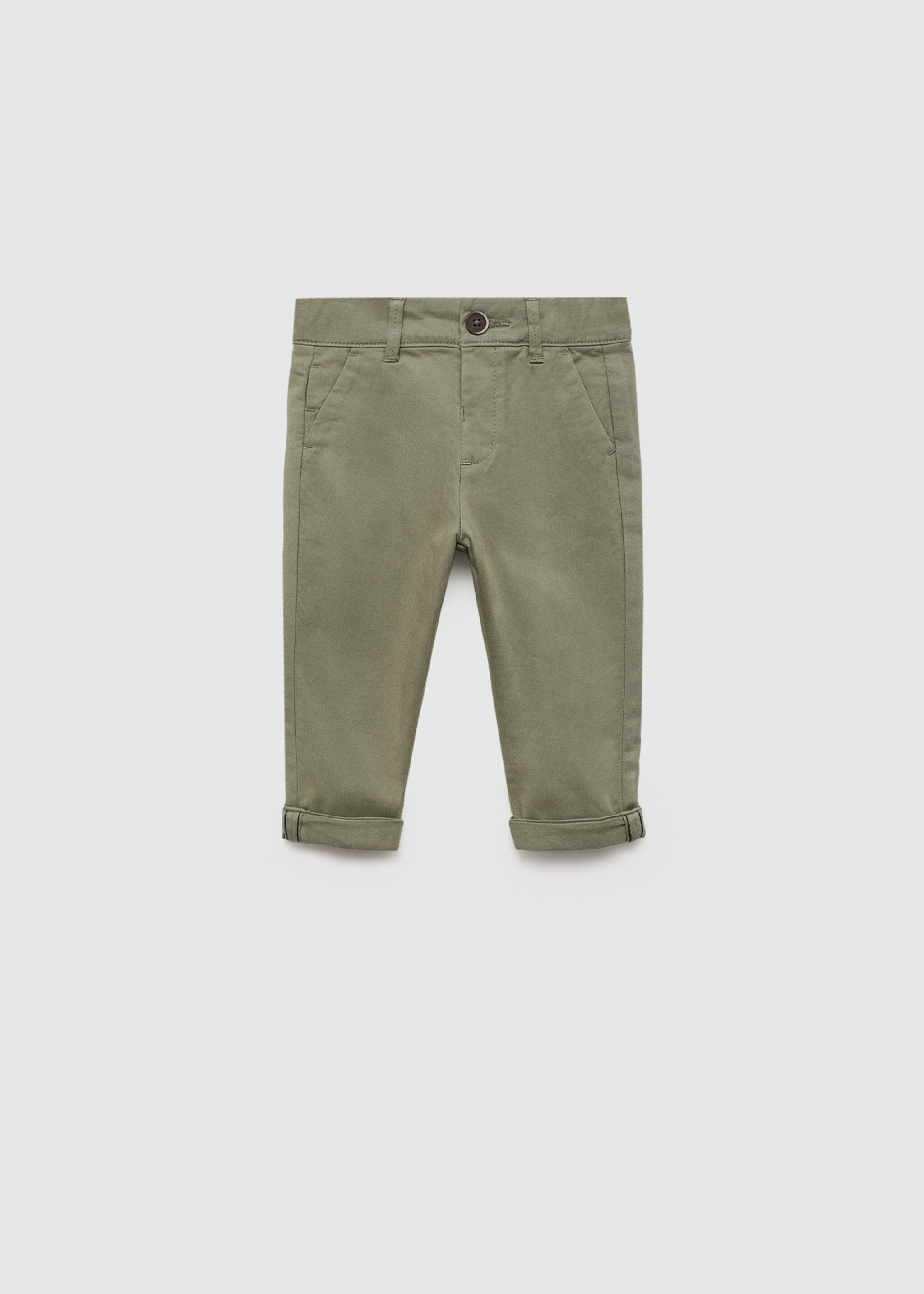 Cotton chinos - Article without model, Khaki. Ref: 77051013-00.