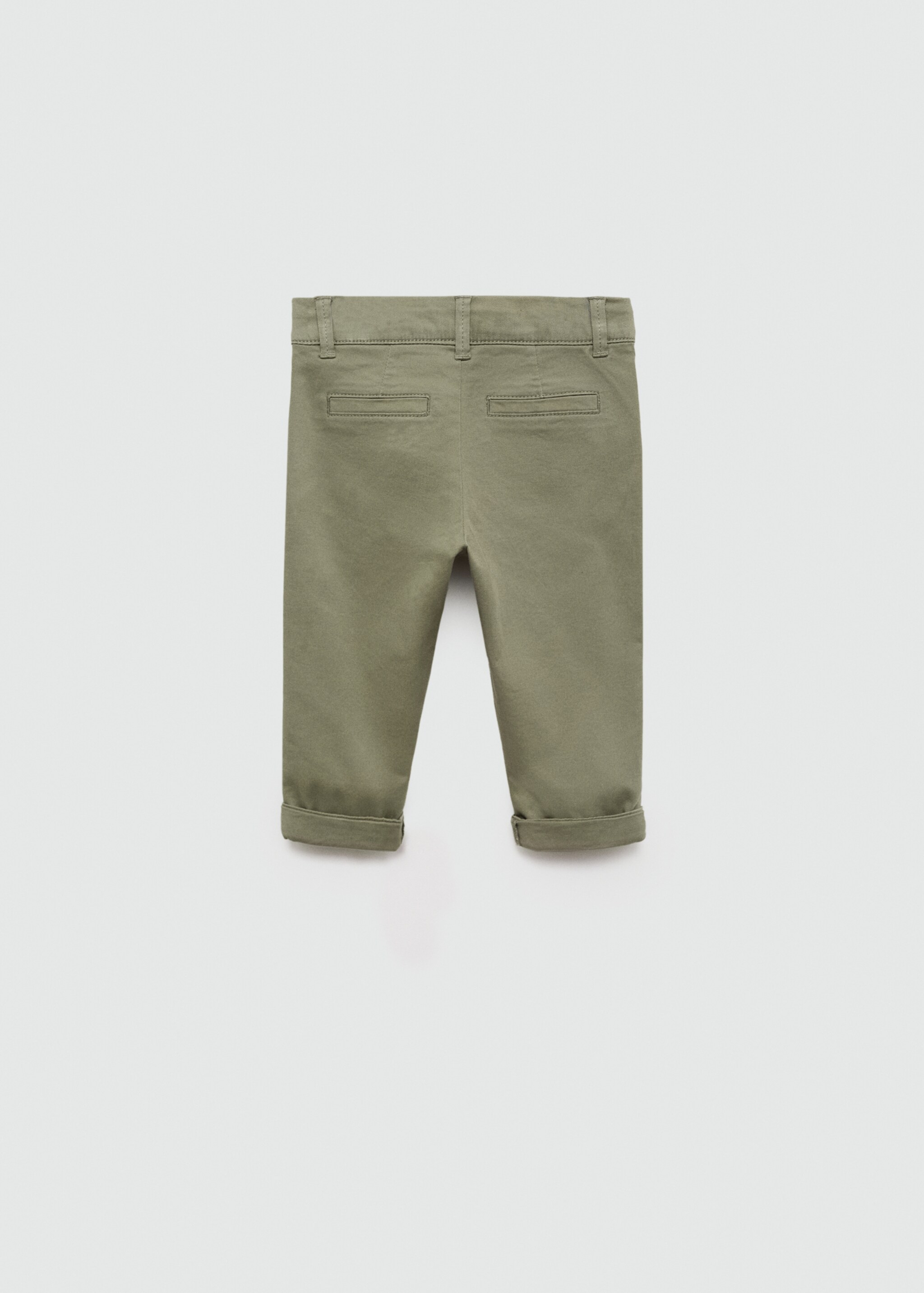 Cotton chinos - Reverse of the article, Khaki. Ref: 77051013-00.