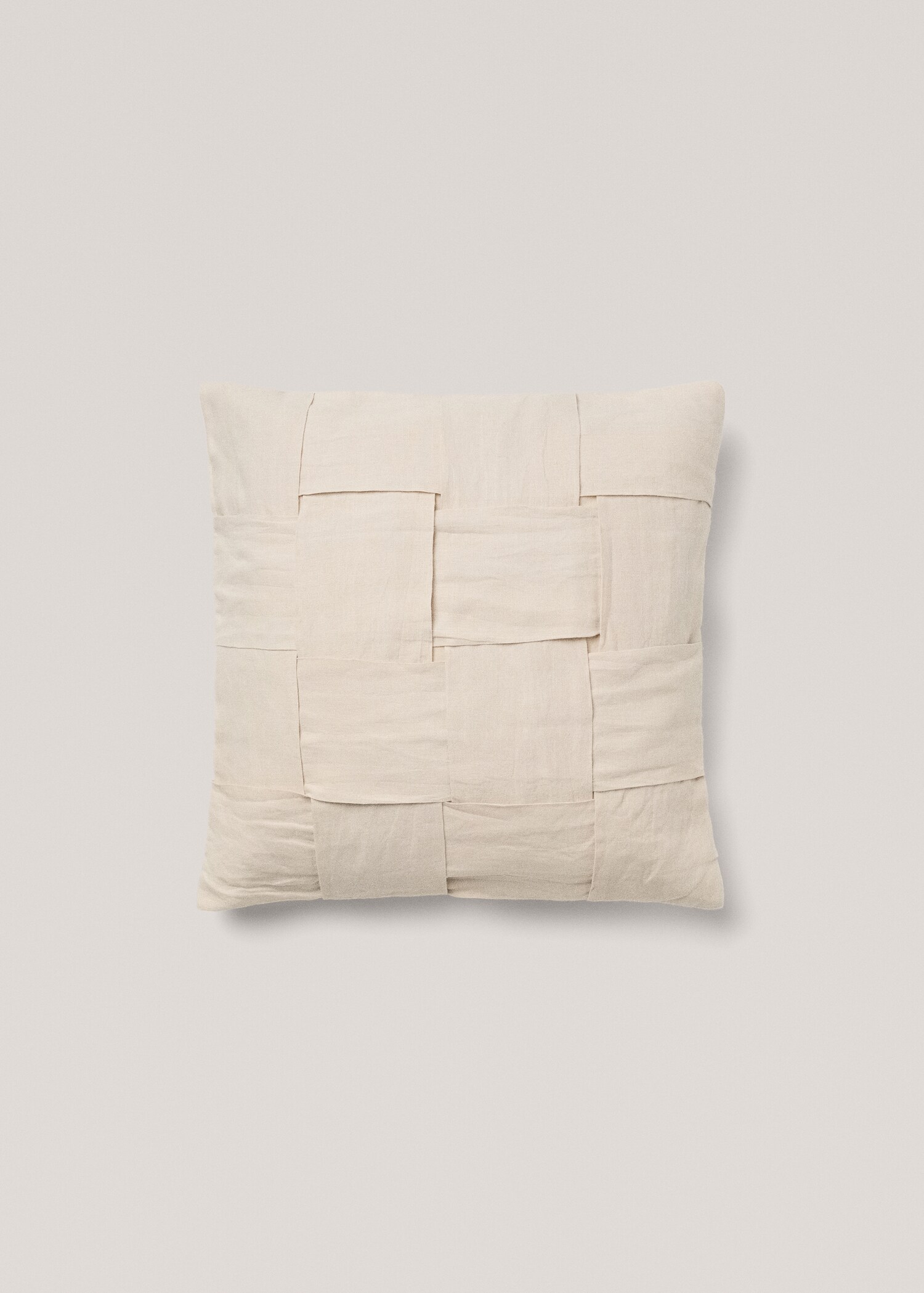 Leinen-Kissenbezug in Flechtoptik - Artikel ohne Model