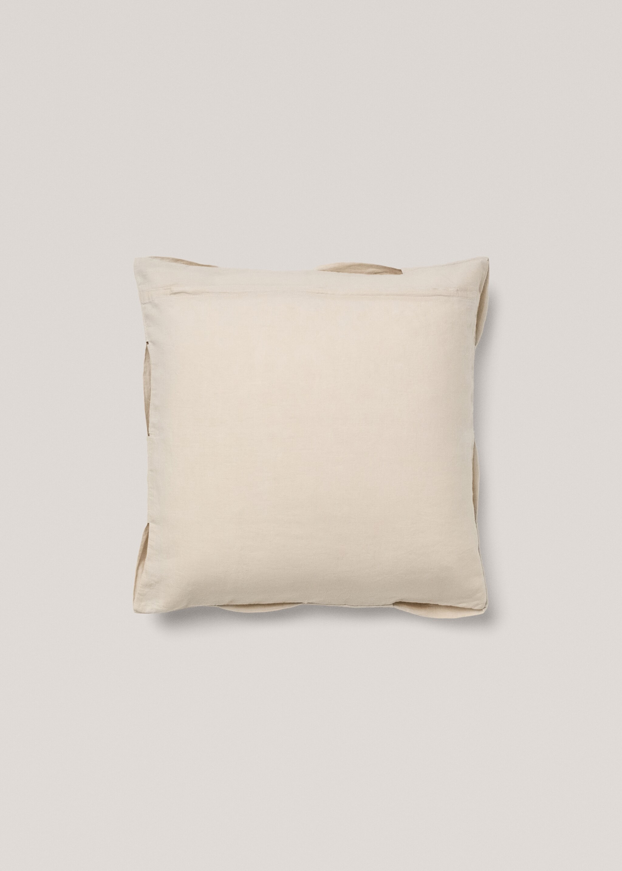 Leinen-Kissenbezug in Flechtoptik - Detail des Artikels 1, Sandfarben. Ref: 77051015-00.