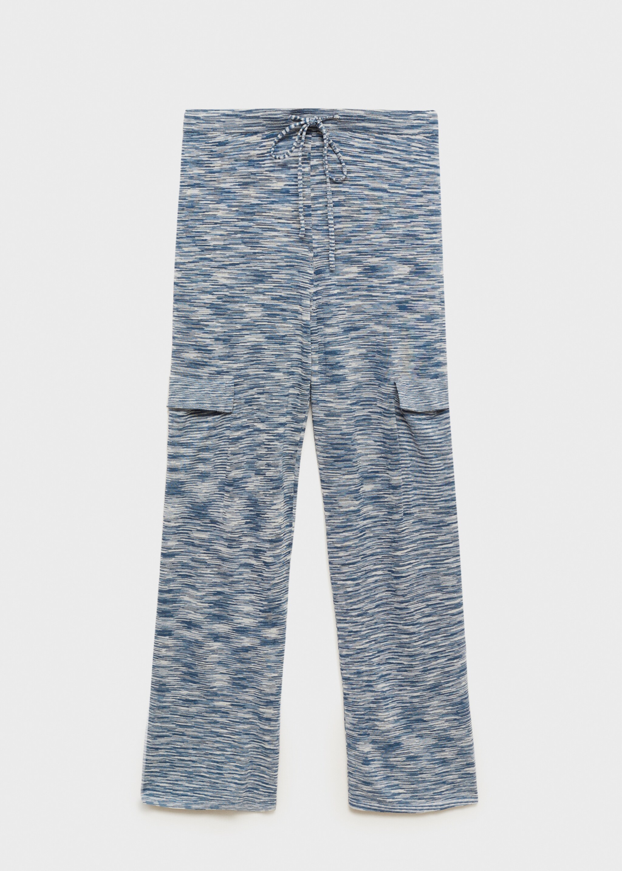 Strikket bukse med cargolommer - Artikkel uten modell, Blå. Ref: 77051504-00.