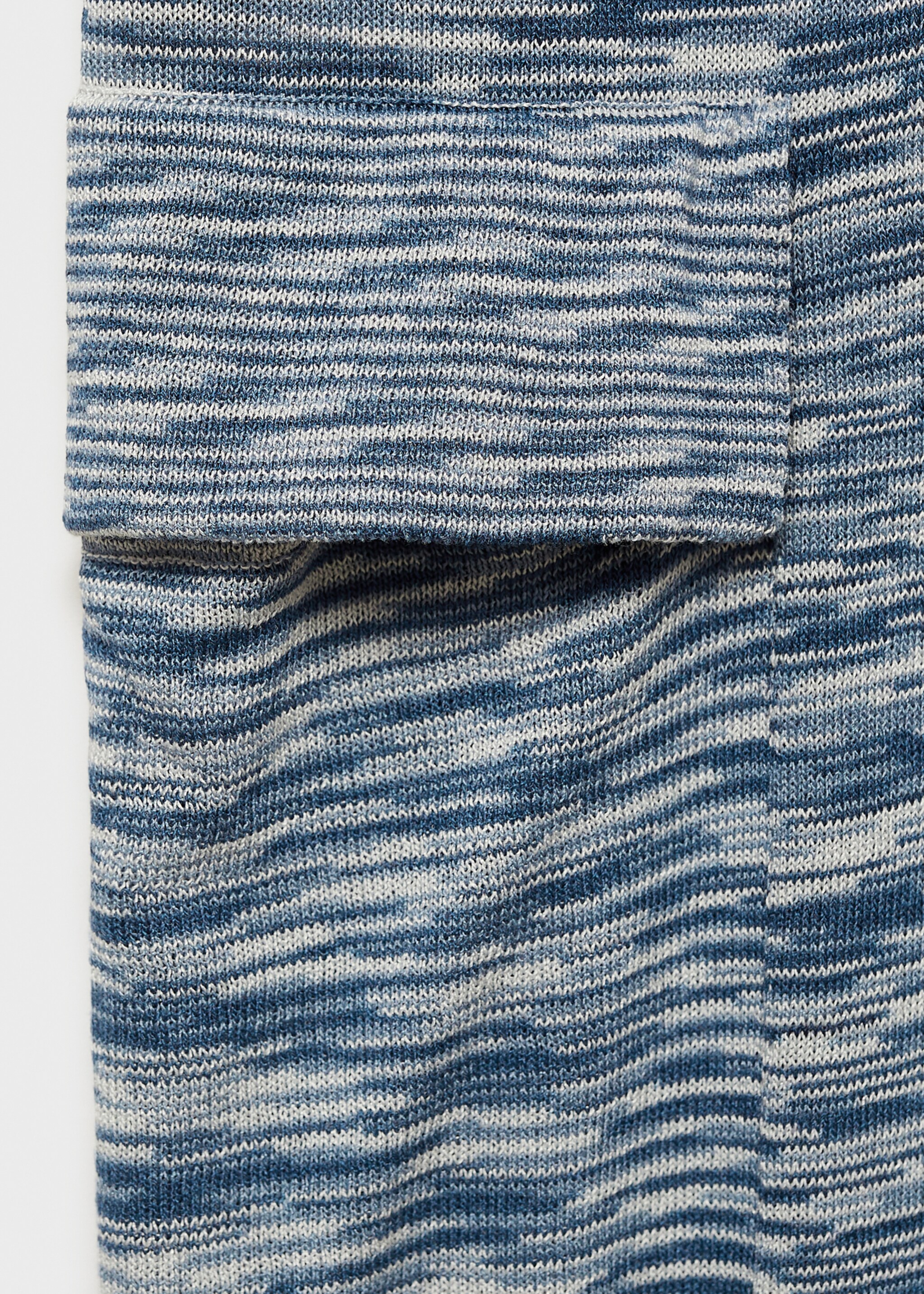 Strikket bukse med cargolommer - Artikkeldetalj 0, Blå. Ref: 77051504-00.