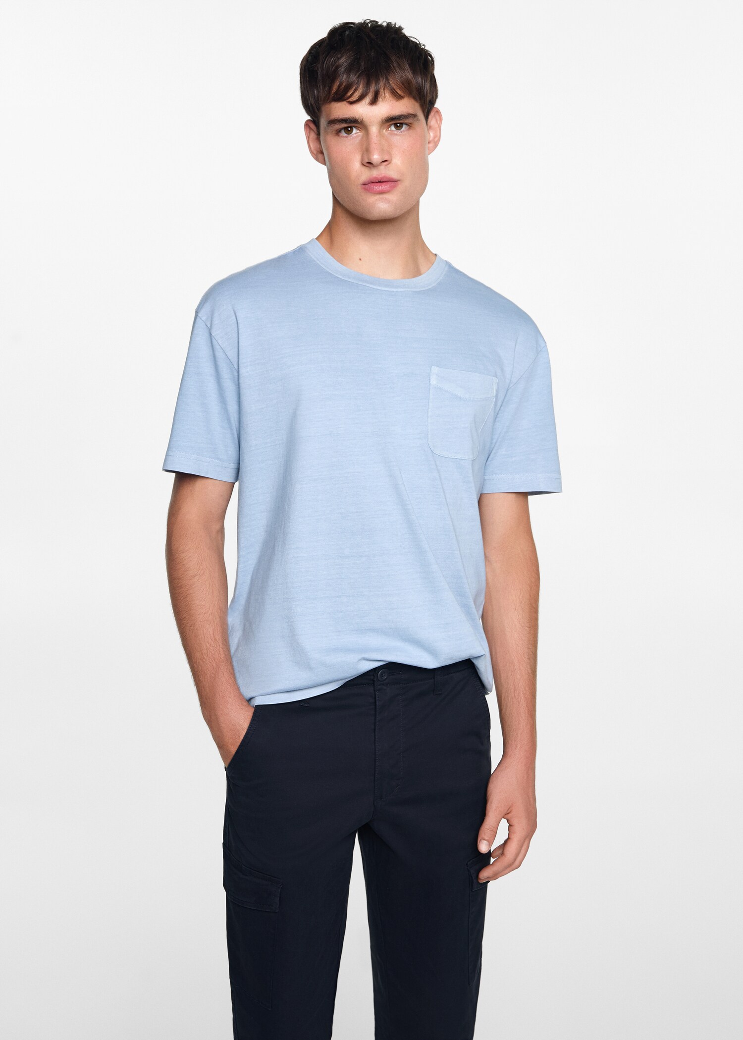 Cotton cargo trousers - Medium plane