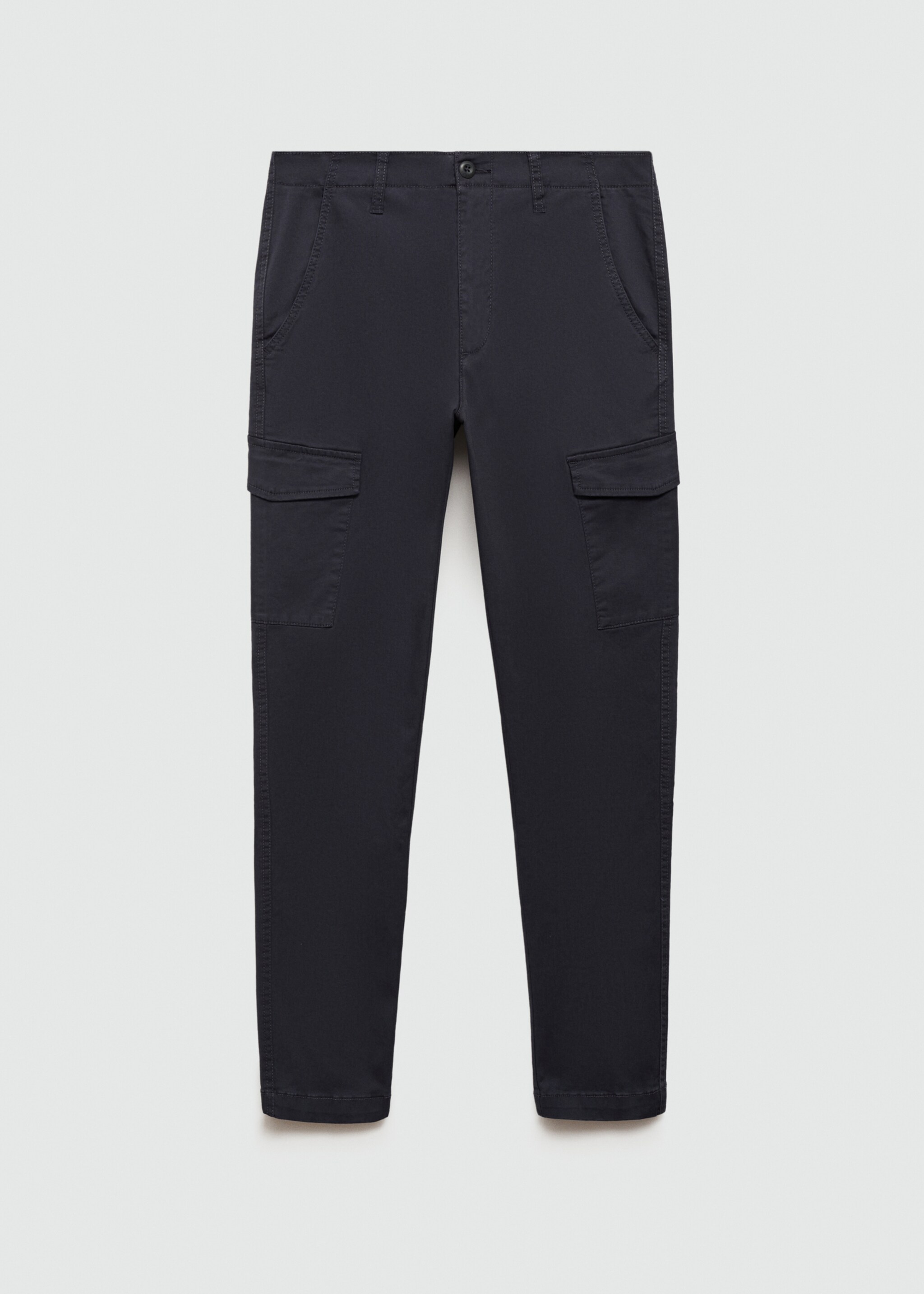 Cotton cargo trousers - Article without model, Charcoal. Ref: 77051508-00.