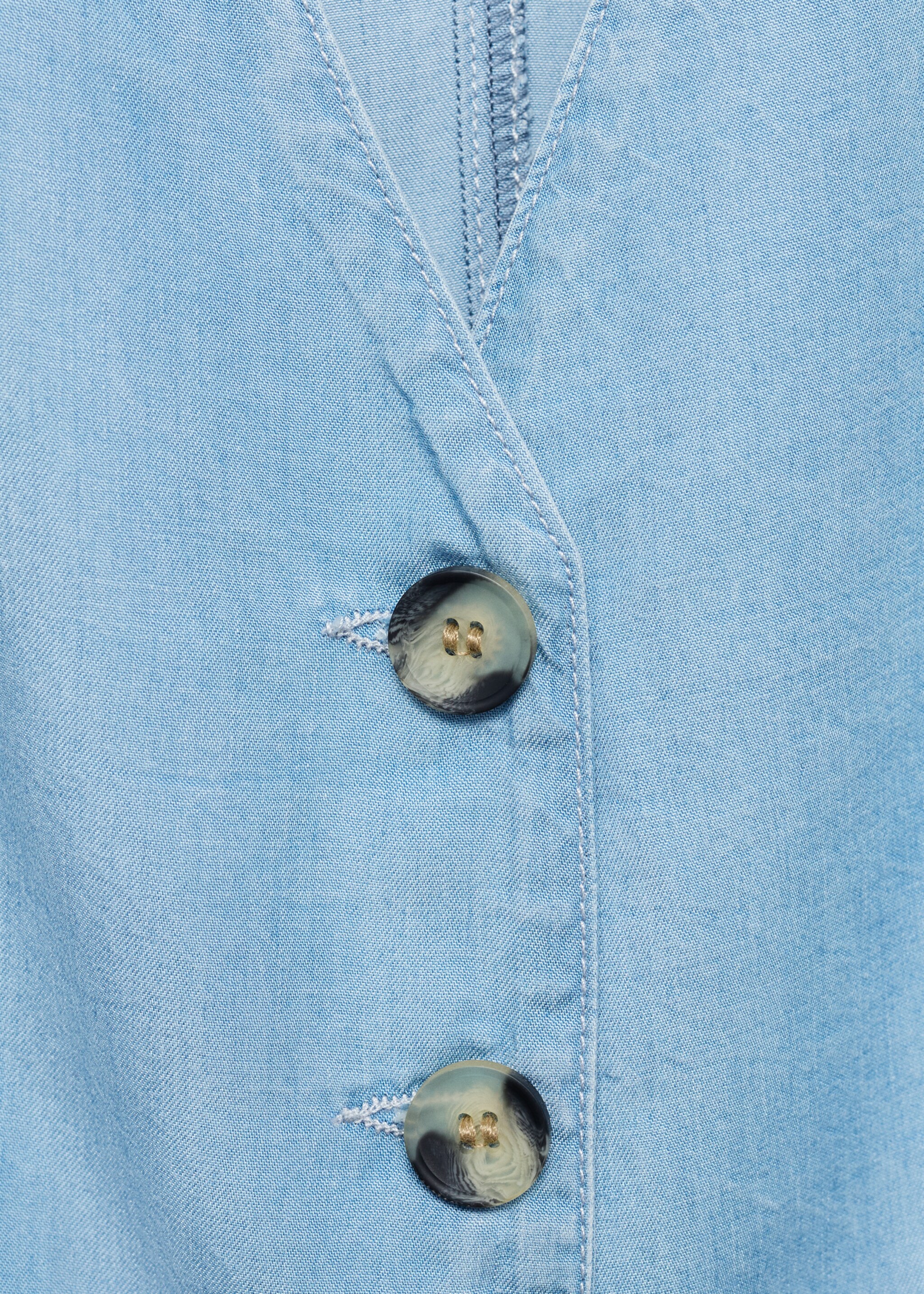 Chaleco lyocell efecto denim - Detalle del artículo 8, Azul claro. Ref: 77052006-00.