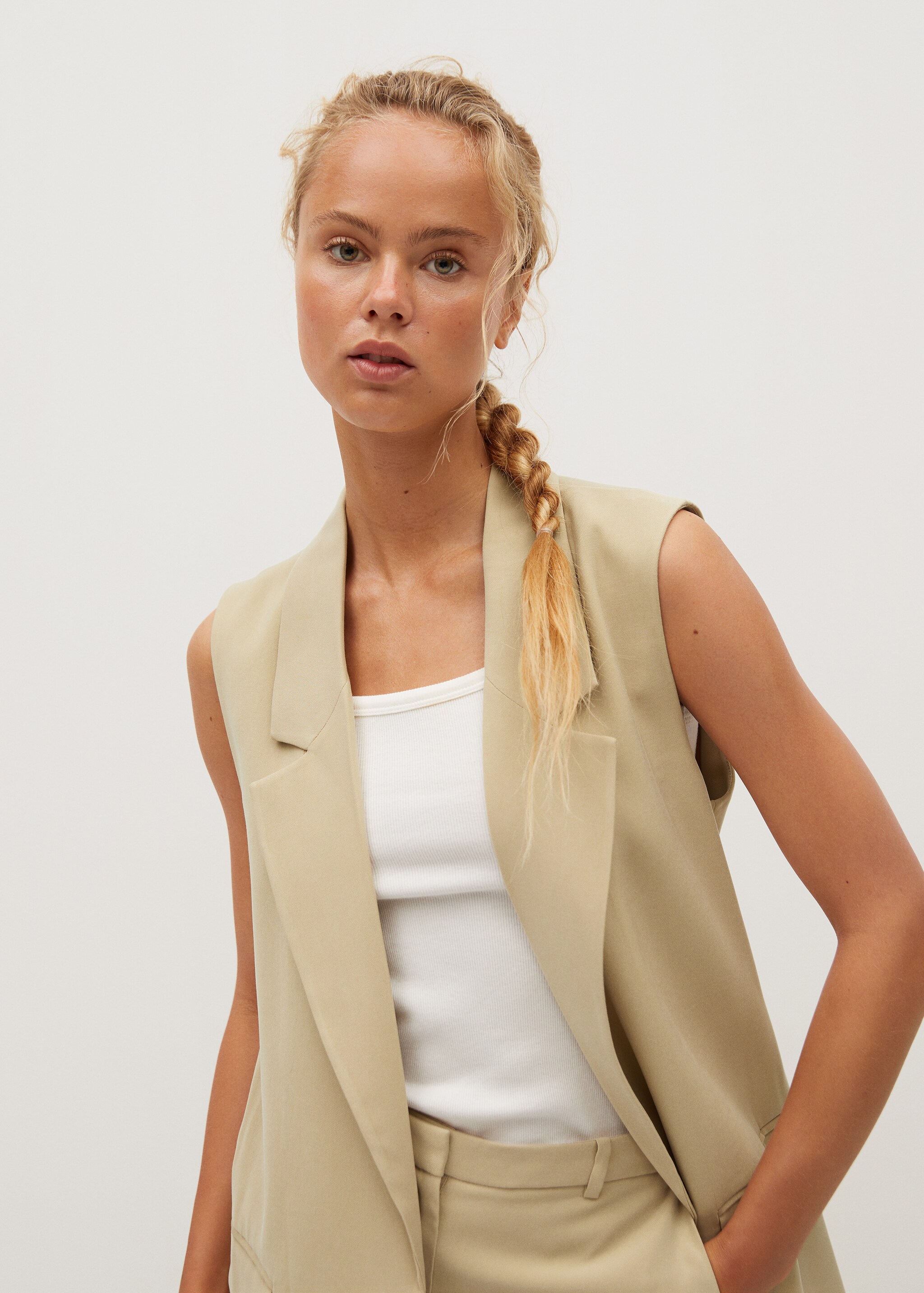 Suit waistcoat with pockets - Medium plane