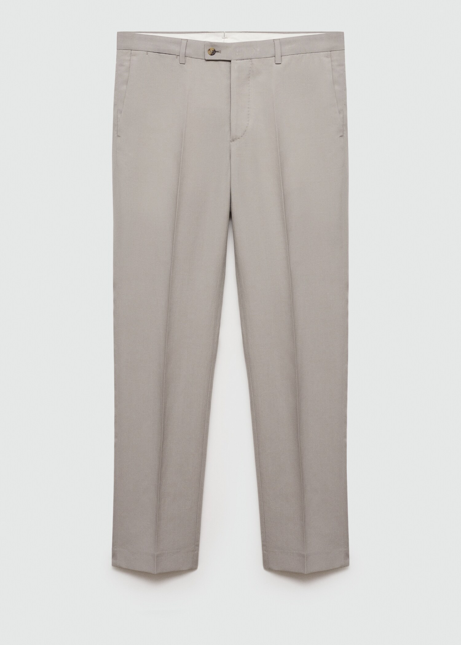 Slim-fit linen-blend suit pants - Article without model