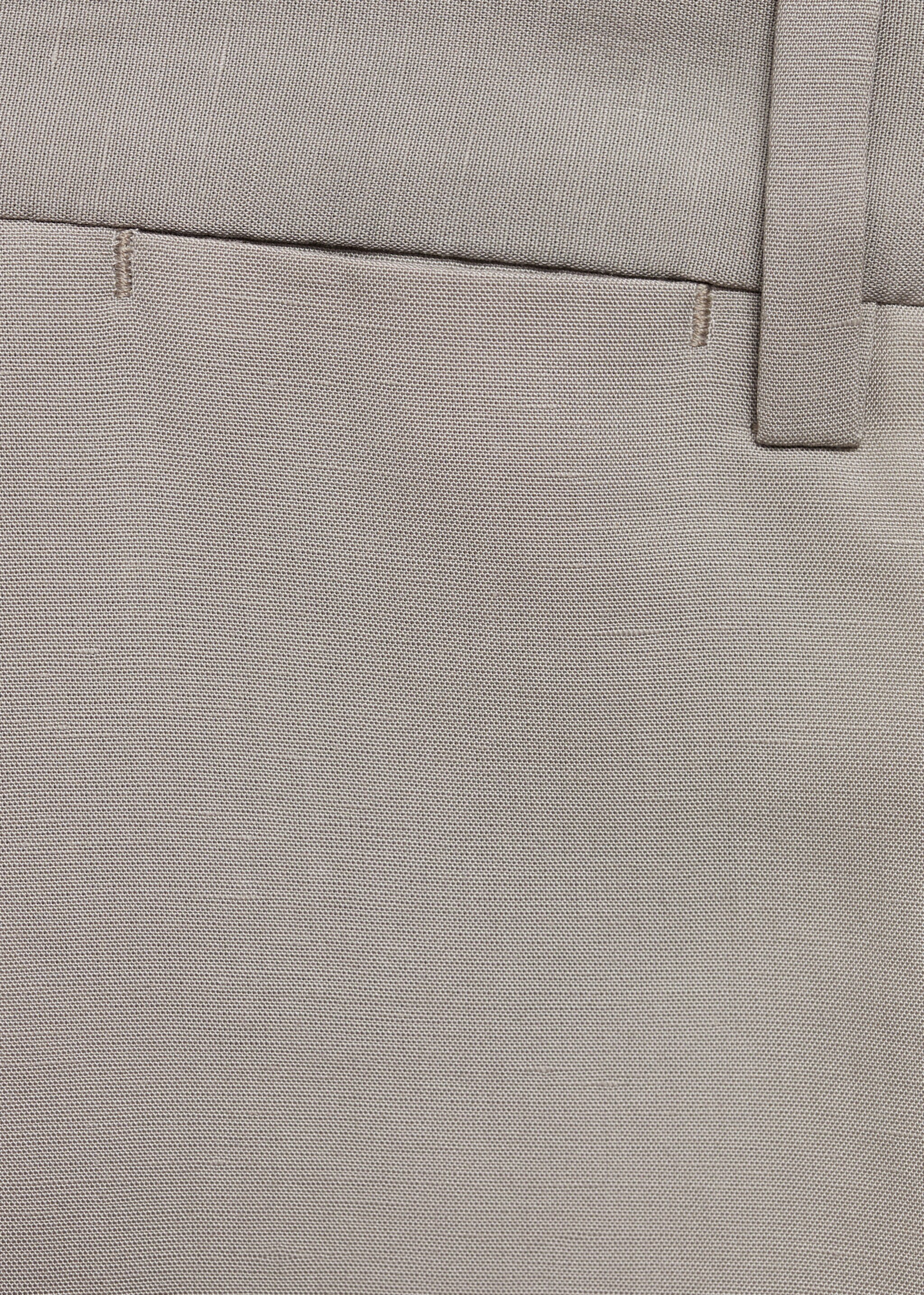 Slim Fit-Anzughose aus Leinenmix - Detail des Artikels 0, Hellgrau/Pastellgrau. Ref: 77052534-00.