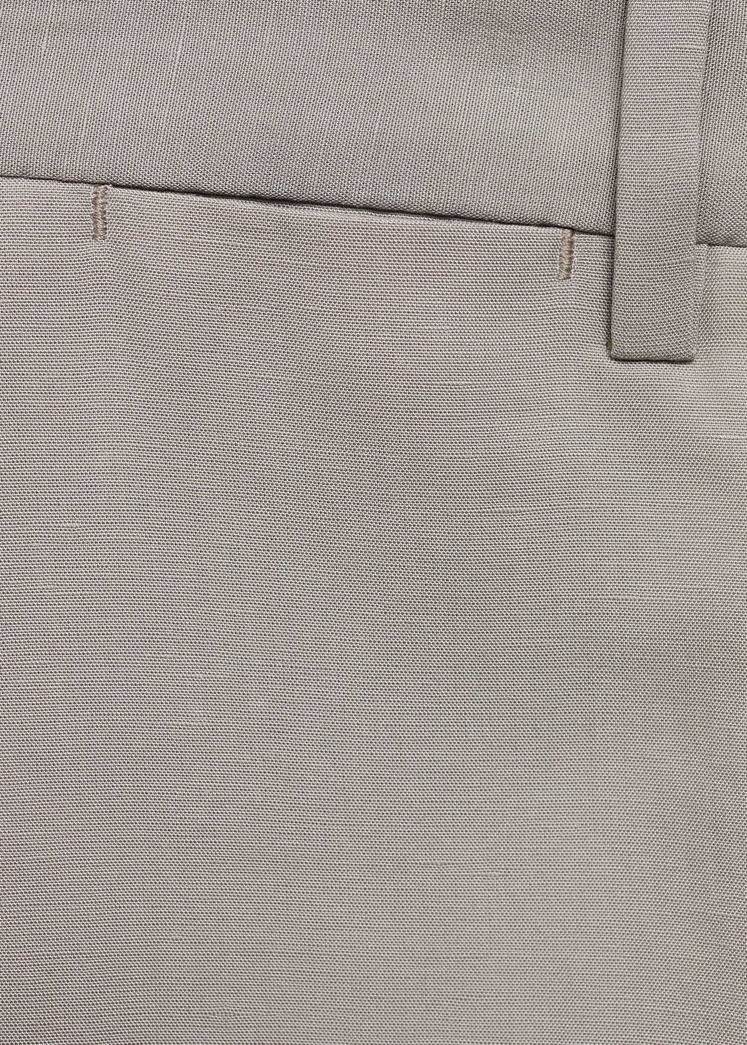 Slim-fit linen-blend suit pants - Details of the article 0