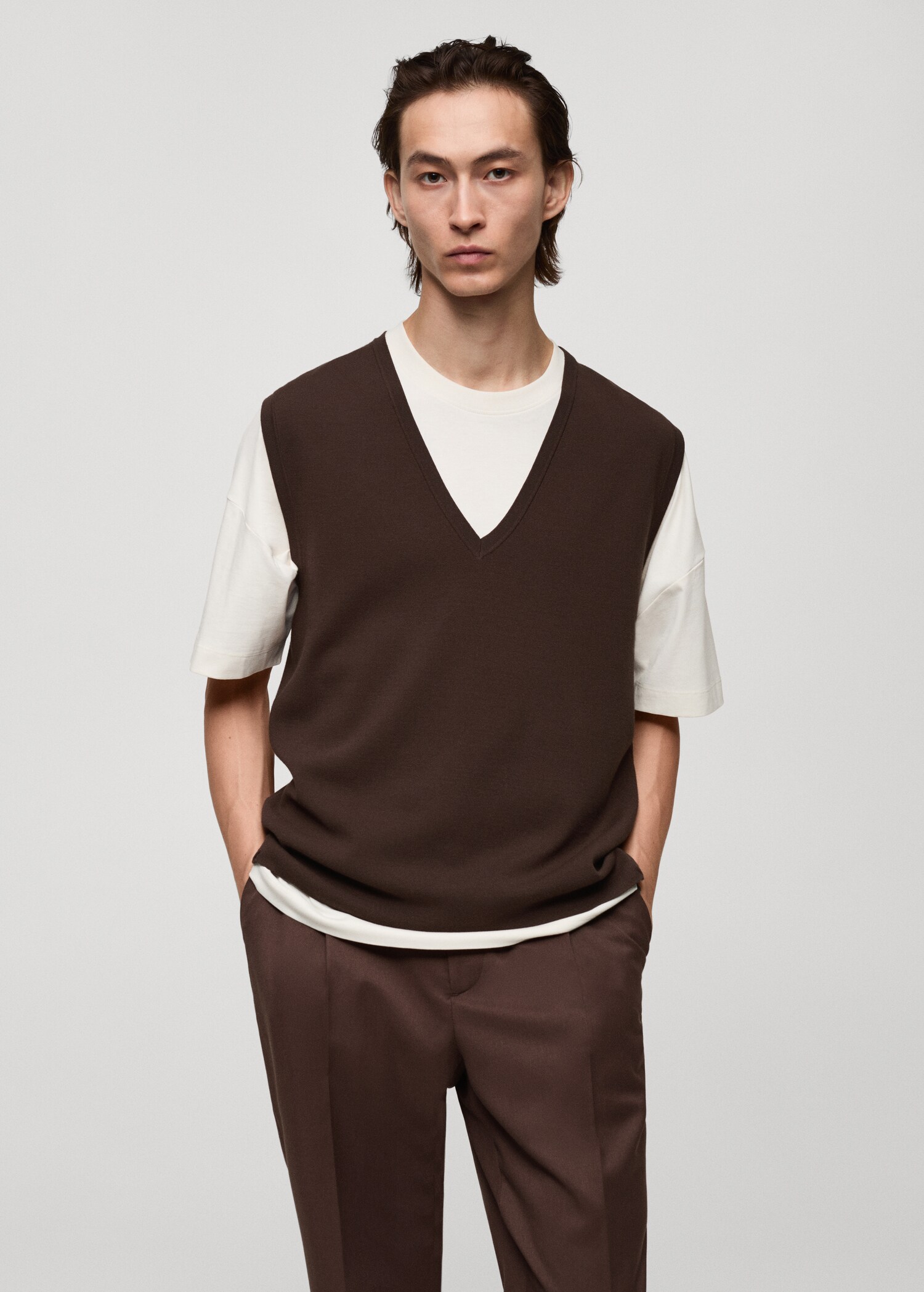 Gilet maille fine - Plan moyen