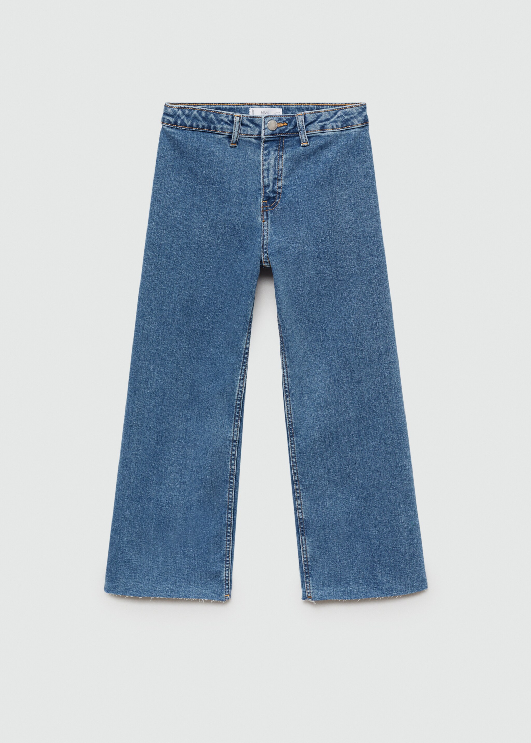 Jeans culotte bajo deshilachado - Artículo sin modelo, Azul oscuro. Ref: 77052538-00.