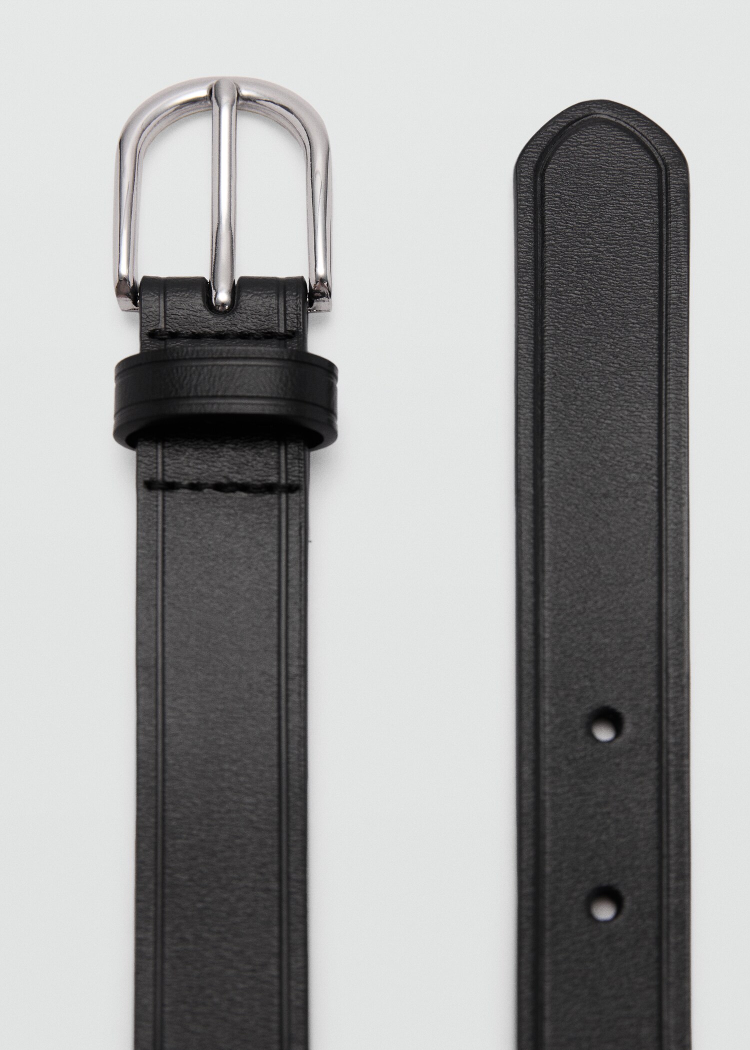 100% leather belt - Medium plane
