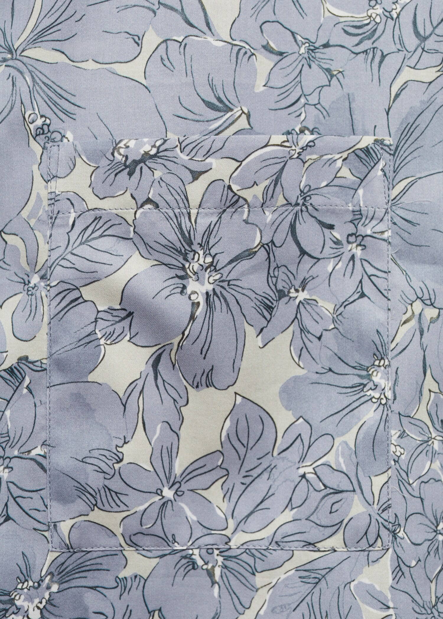 Camisa 100% algodón estampado flores - Detalle del artículo 0