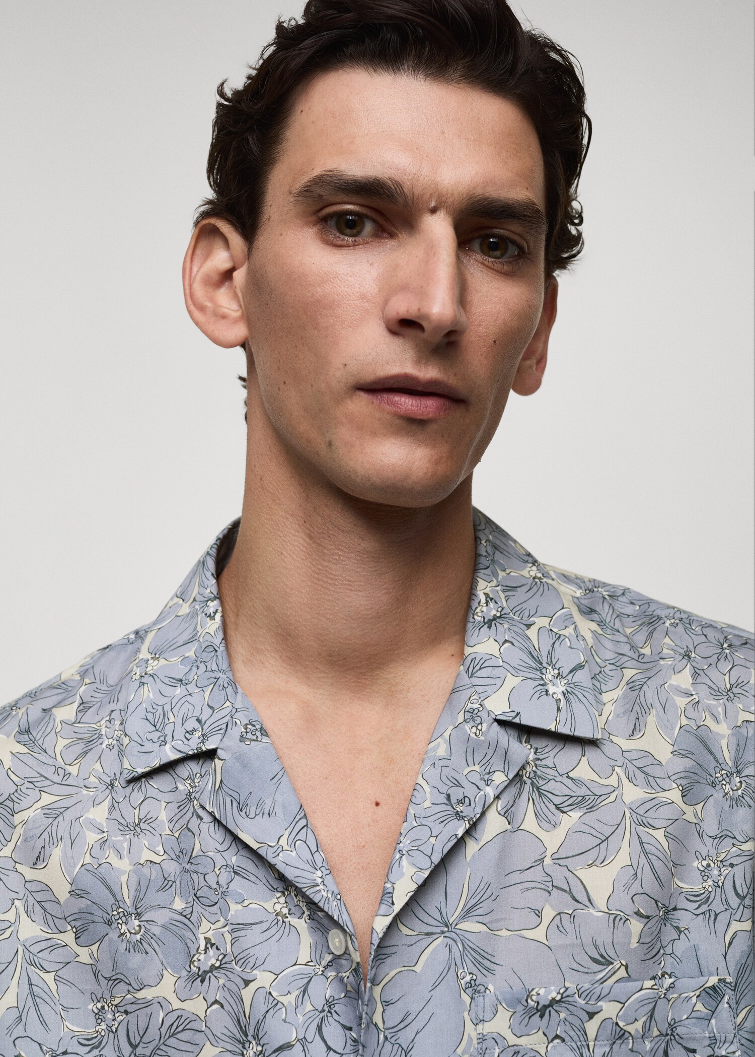 Camisa 100% algodón estampado flores - Detalle del artículo 1