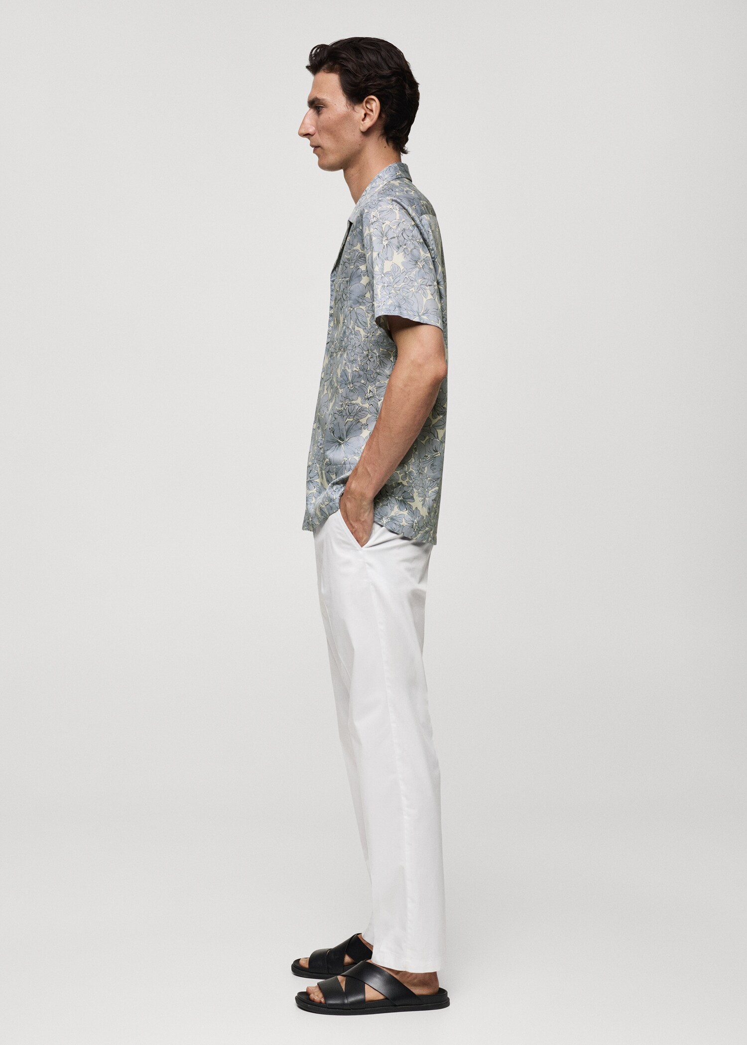 Camisa 100% algodón estampado flores - Detalle del artículo 2
